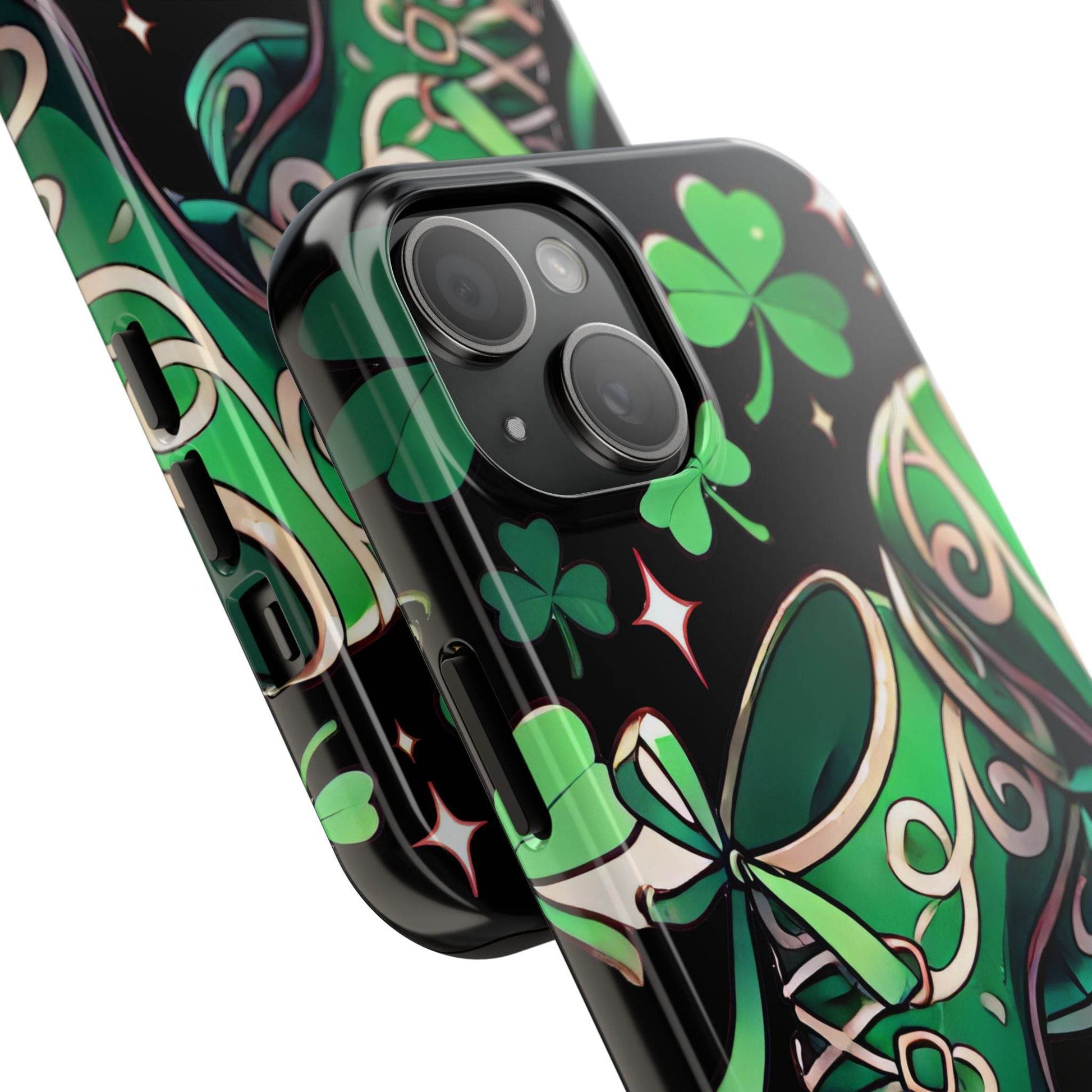 Irish Dance Shoe Tough Phone Case - St. Patrick's Day Gift, Protective Cover, Irish Dance Lover Phone Accessory, Celtic Dance Shoes Case - Little Flower Farm