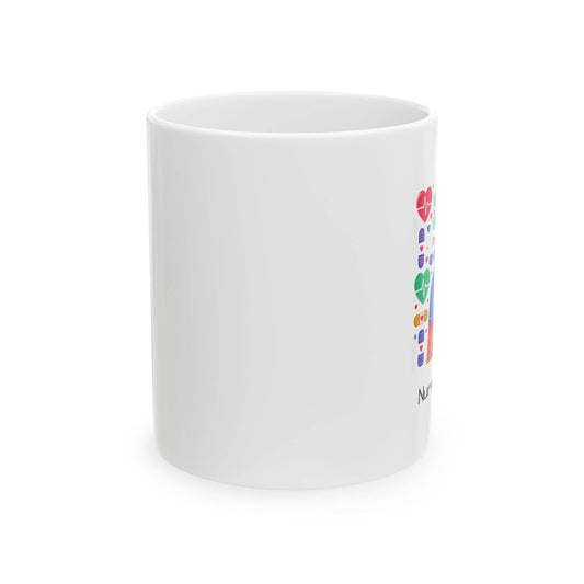 Nurse RN LPN Custom Coffee Cup, Personalized Ceramic Mug, (11oz) - Gift for Nurses, Coffee Lover, Birthday, Graduation, Christmas - Little Flower Farm