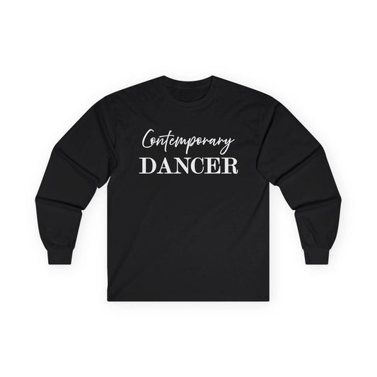 Contemporary Dancer Long Sleeve Tee, Dance Practice Shirt, Modern Dance Outfit, Unisex Cotton Top - Little Flower Farm