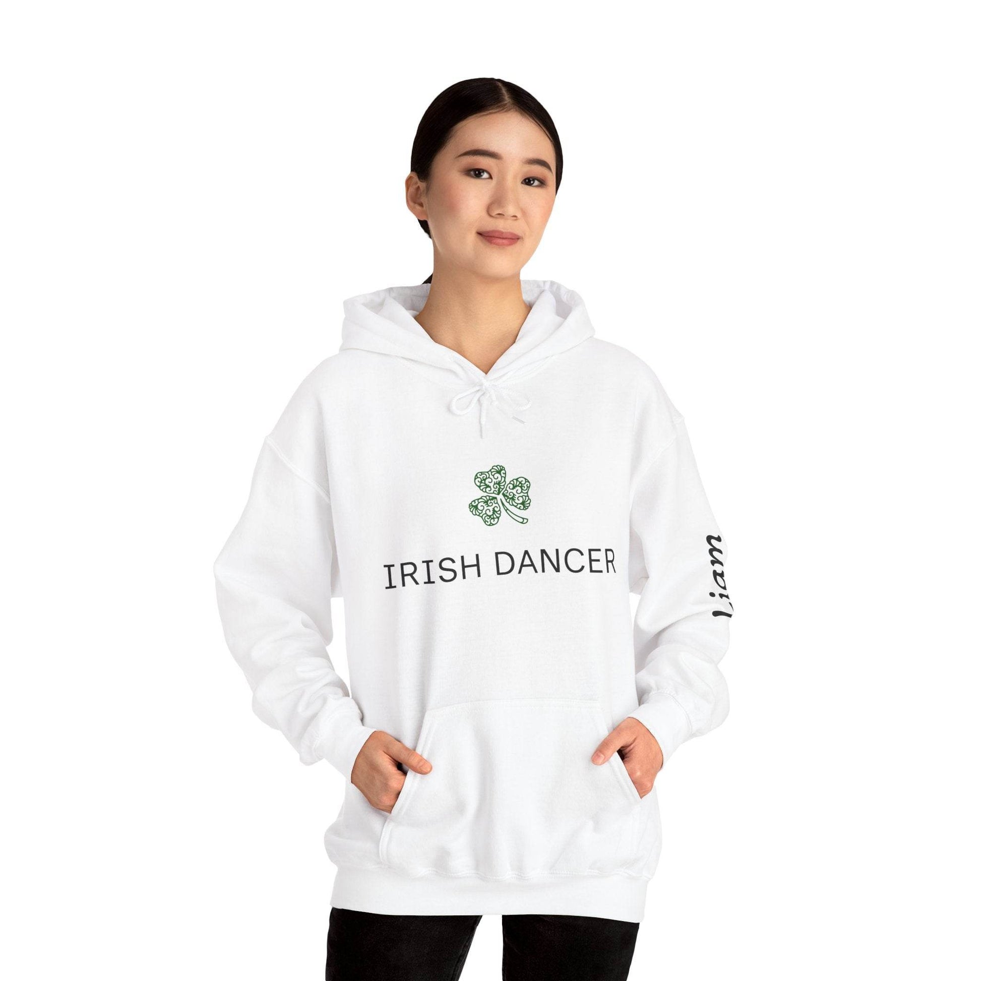 Personalized Irish Dancer Hoodie, Dance Sweatshirt, Celtic Jig Pullover, Shamrock Dance Jacket, St. Patrick's Day Top - Little Flower Farm