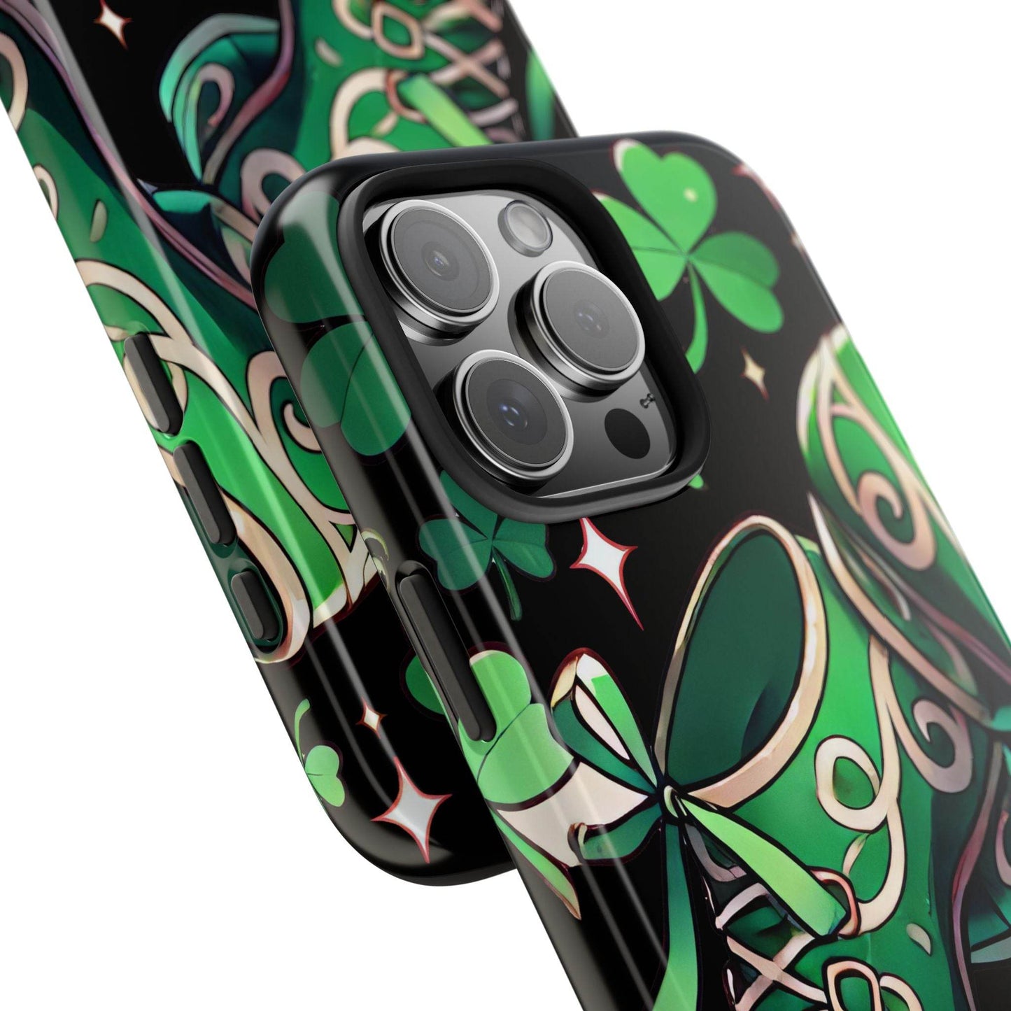 Irish Dance Shoe Tough Phone Case - St. Patrick's Day Gift, Protective Cover, Irish Dance Lover Phone Accessory, Celtic Dance Shoes Case - Little Flower Farm
