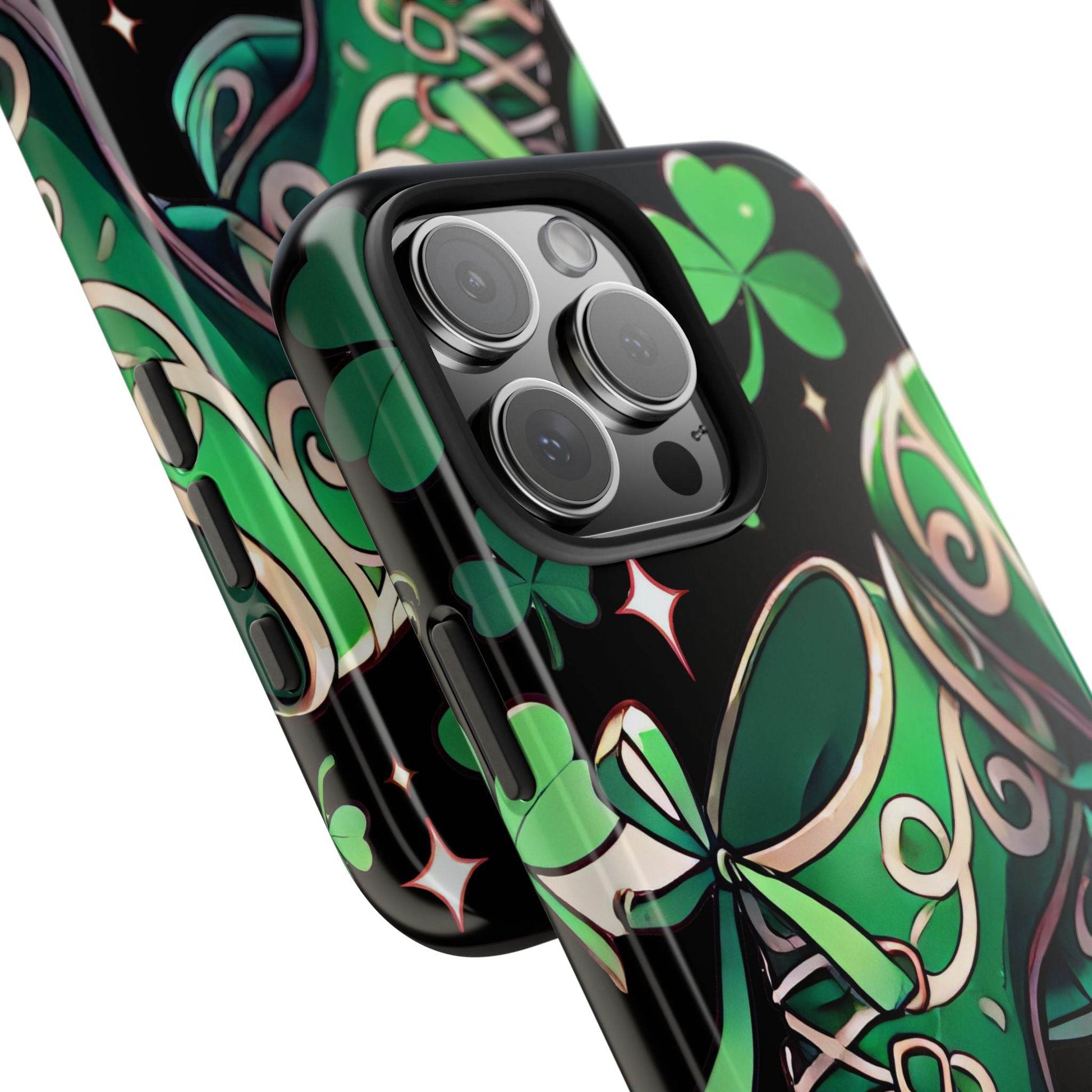 Irish Dance Shoe Tough Phone Case - St. Patrick's Day Gift, Protective Cover, Irish Dance Lover Phone Accessory, Celtic Dance Shoes Case - Little Flower Farm