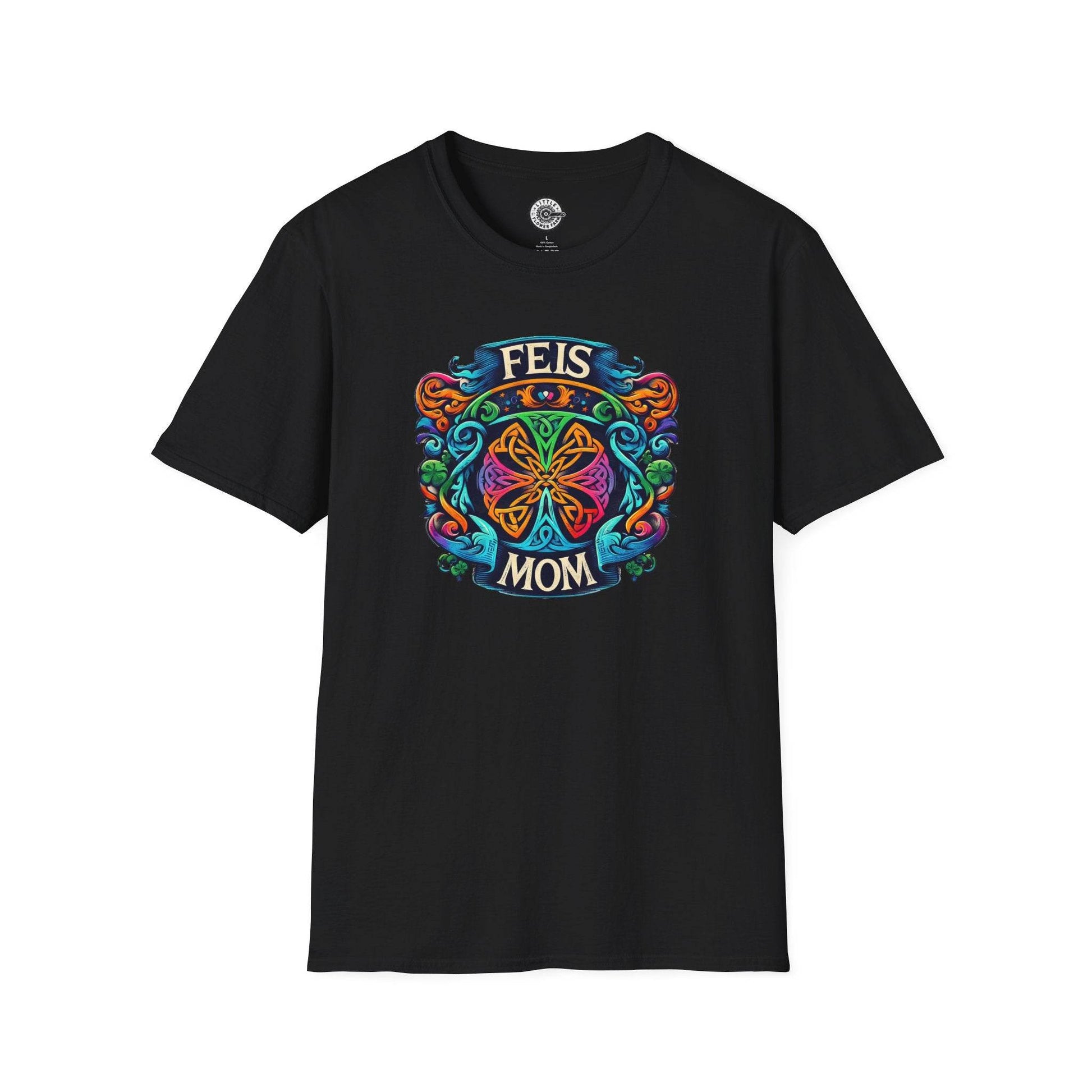 Feis Mom Irish Dance Competition Themed Unisex Softstyle T-Shirt - Lightweight Tee for Dance Moms, Irish Dance Fans, St. Patrick's Day Gift, - Little Flower Farm