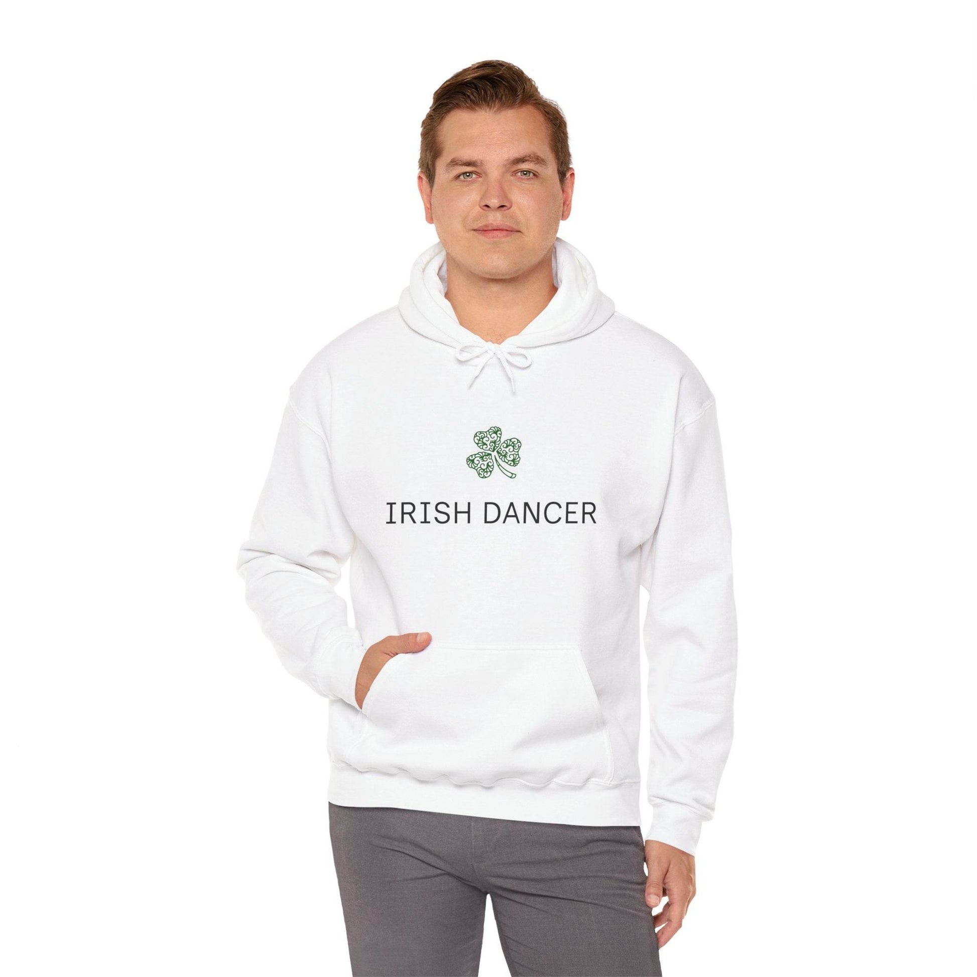 Irish Dancer Hoodie, Dance Sweatshirt, Celtic Jig Pullover, Shamrock Dance Jacket, St. Patrick's Day Top - Little Flower Farm