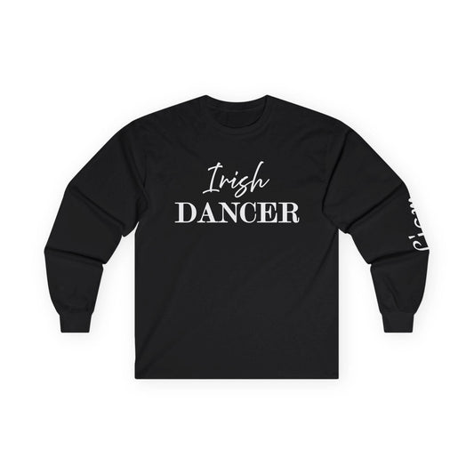 Personalized Irish Dancer Long Sleeve Tee, Unisex Cotton Shirt, Gift for Dancers, St. Patrick's Day Tee, Custom Name Irish Dance Shirt, Long - Little Flower Farm
