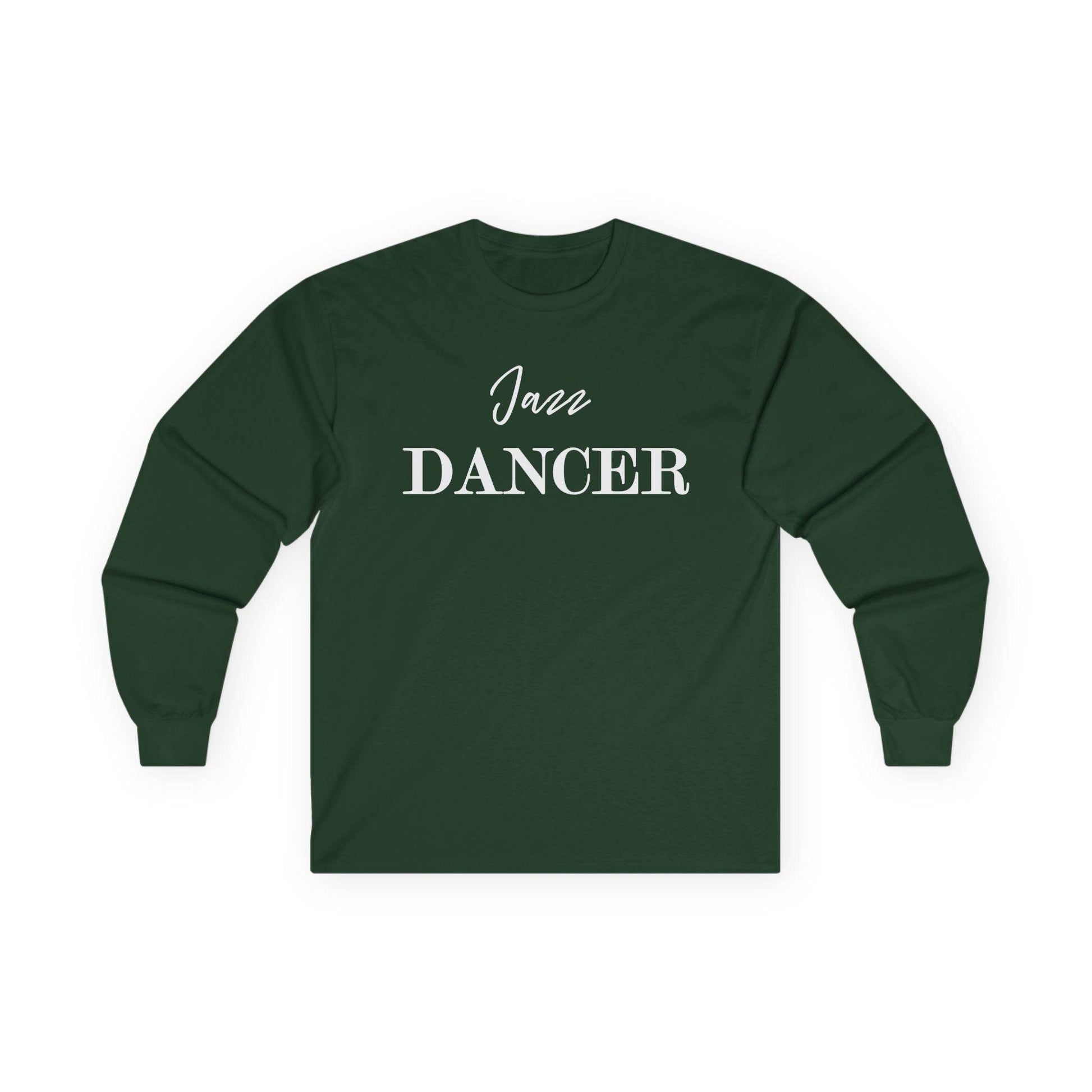 Jazz Dancer Tee, Practice Dance Shirt, Unisex Long Sleeve T-Shirt, Dance Class Top, Cotton Tee Shirt, Dance Rehearsal Apparel - Little Flower Farm