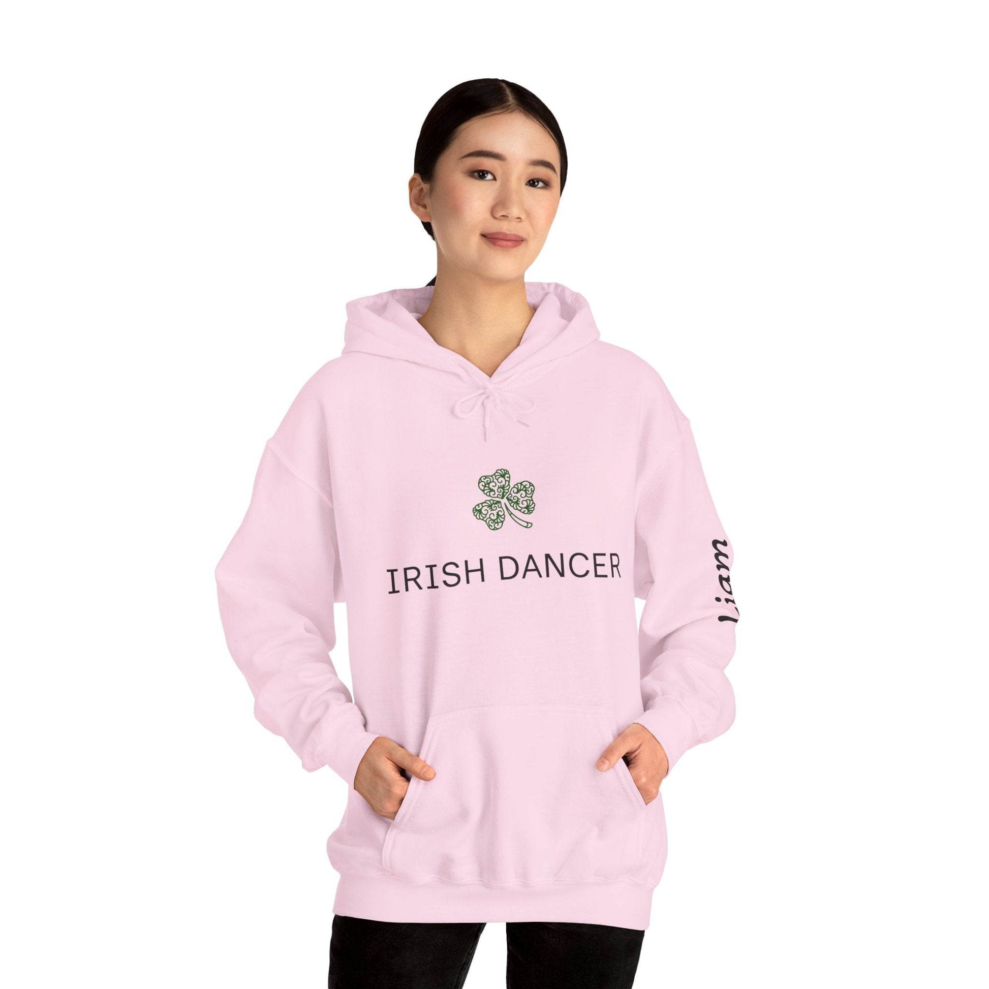 Personalized Irish Dancer Hoodie, Dance Sweatshirt, Celtic Jig Pullover, Shamrock Dance Jacket, St. Patrick's Day Top - Little Flower Farm