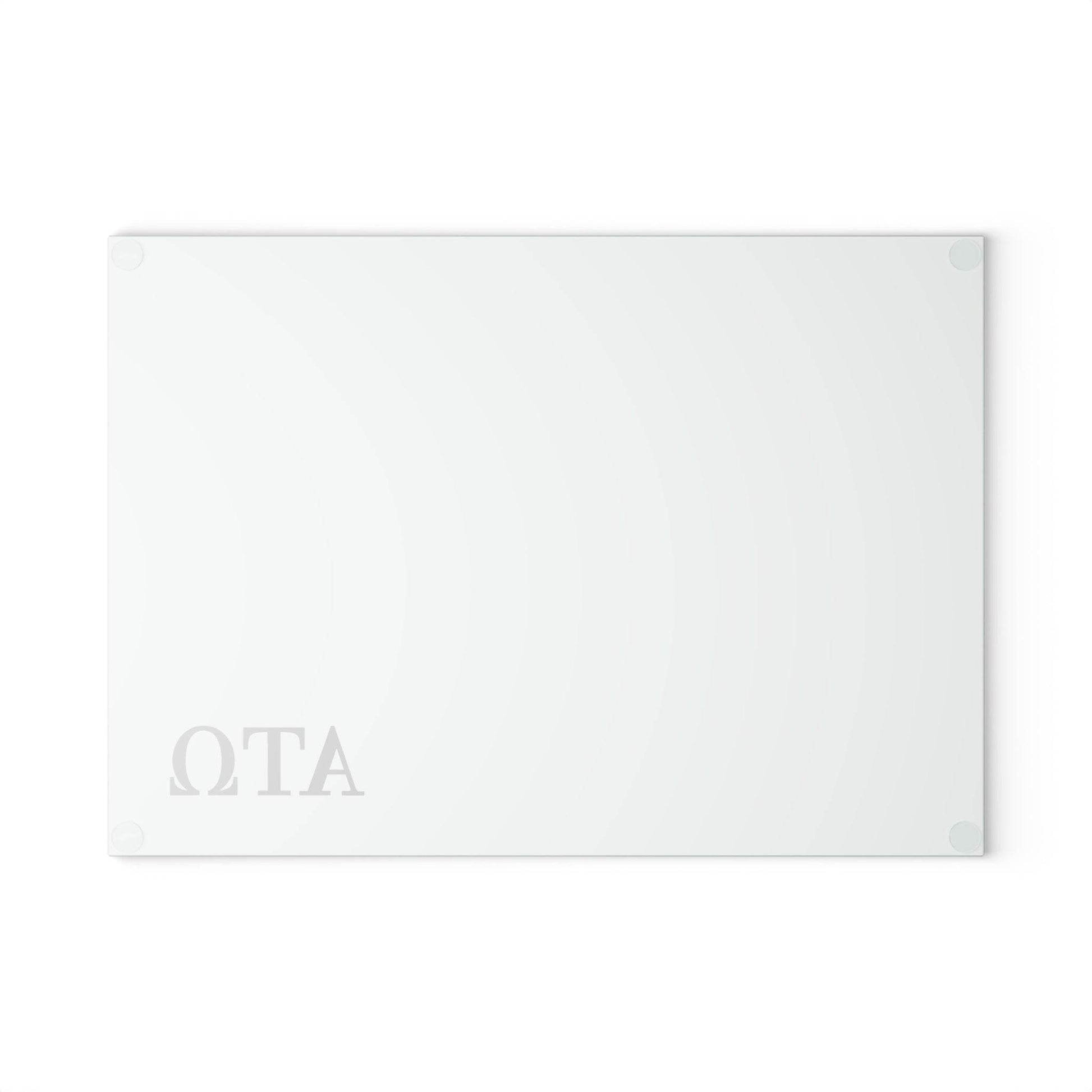 Alpha Tau Omega ATO Glass Cutting Board - Little Flower Farm