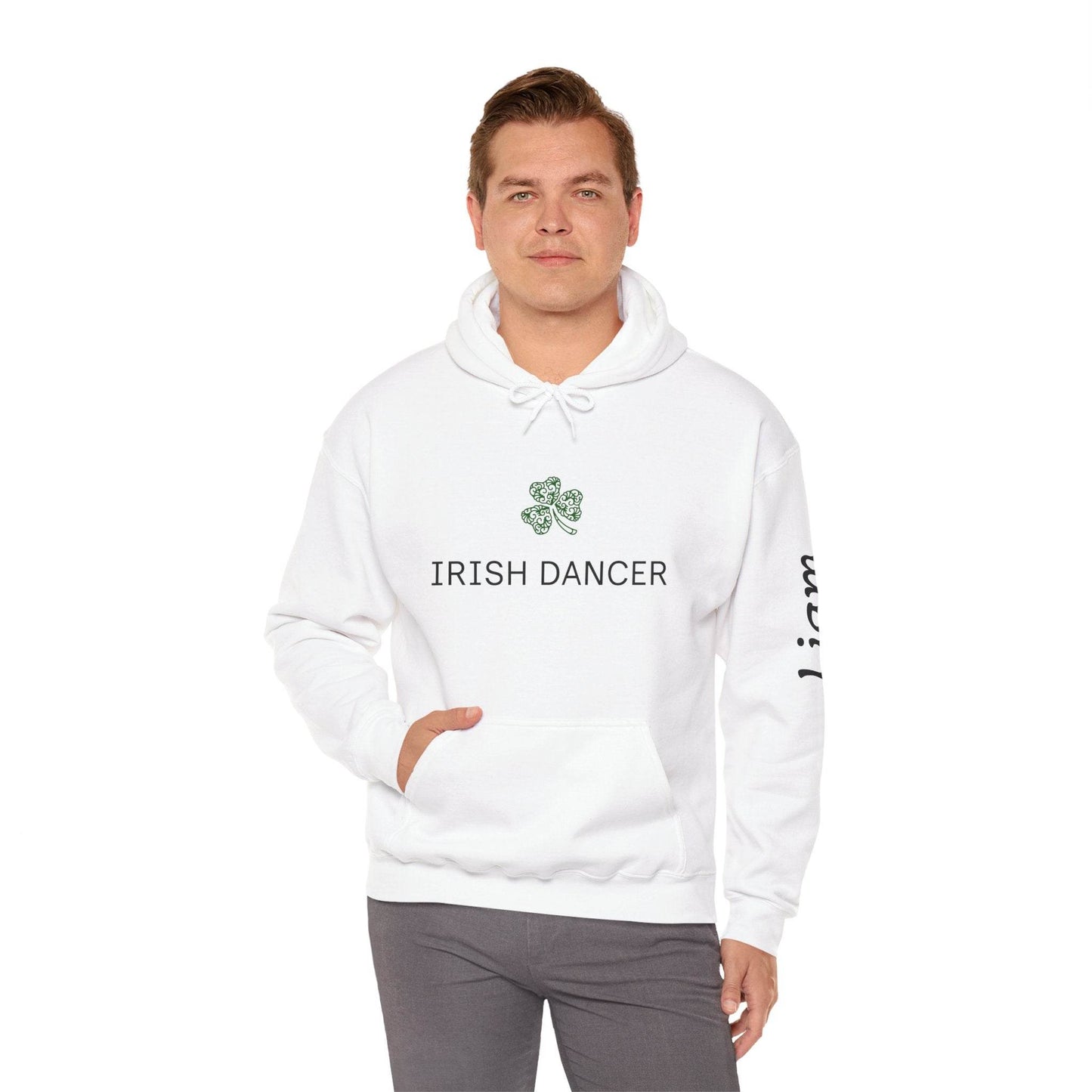 Personalized Irish Dancer Hoodie, Dance Sweatshirt, Celtic Jig Pullover, Shamrock Dance Jacket, St. Patrick's Day Top - Little Flower Farm