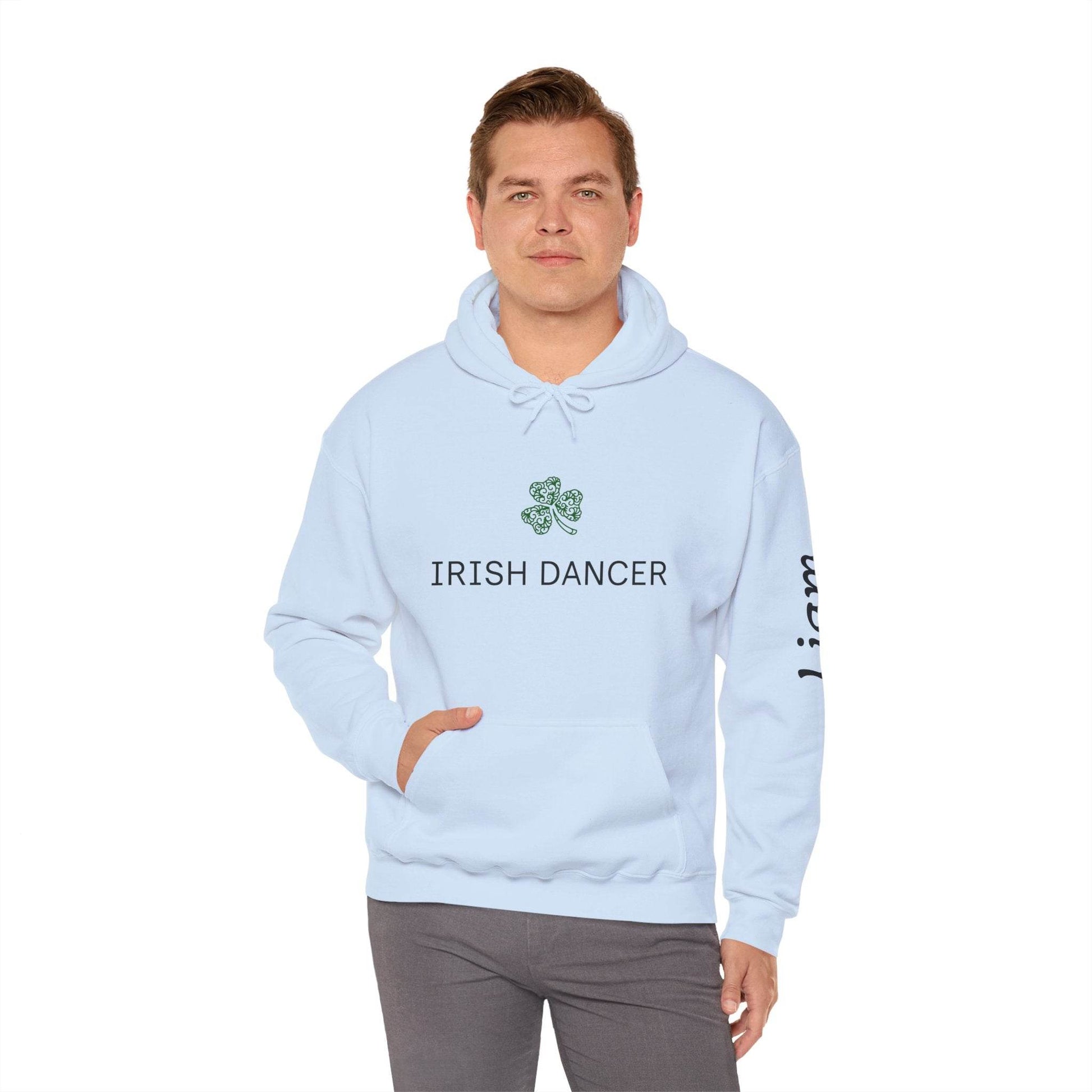 Personalized Irish Dancer Hoodie, Dance Sweatshirt, Celtic Jig Pullover, Shamrock Dance Jacket, St. Patrick's Day Top - Little Flower Farm