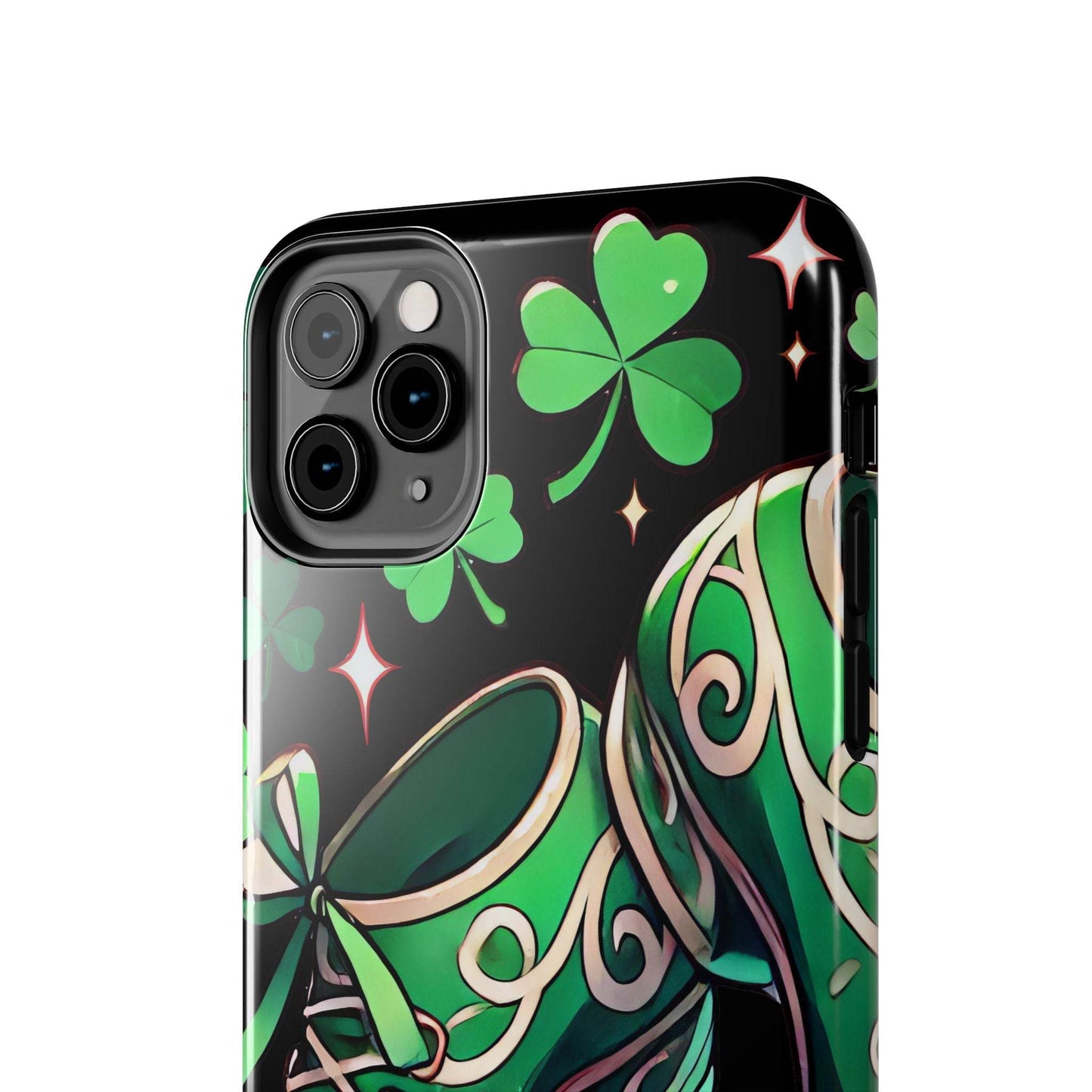 Irish Dance Shoe Tough Phone Case - St. Patrick's Day Gift, Protective Cover, Irish Dance Lover Phone Accessory, Celtic Dance Shoes Case - Little Flower Farm