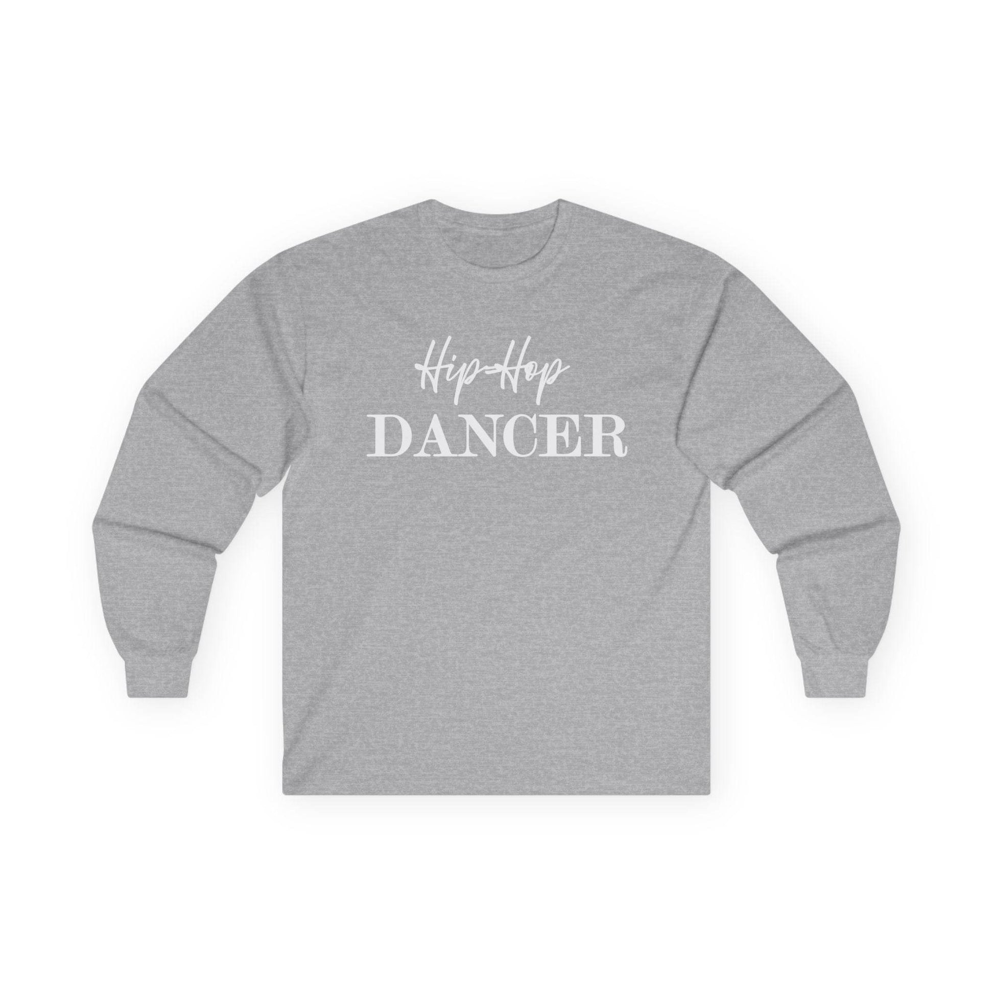 Hip Hop Dancer Long Sleeve Tee, Dance Practice Unisex Cotton Shirt, Urban Streetwear Top, Hip Hop Clothing Gift, Dance Class Apparel - Little Flower Farm