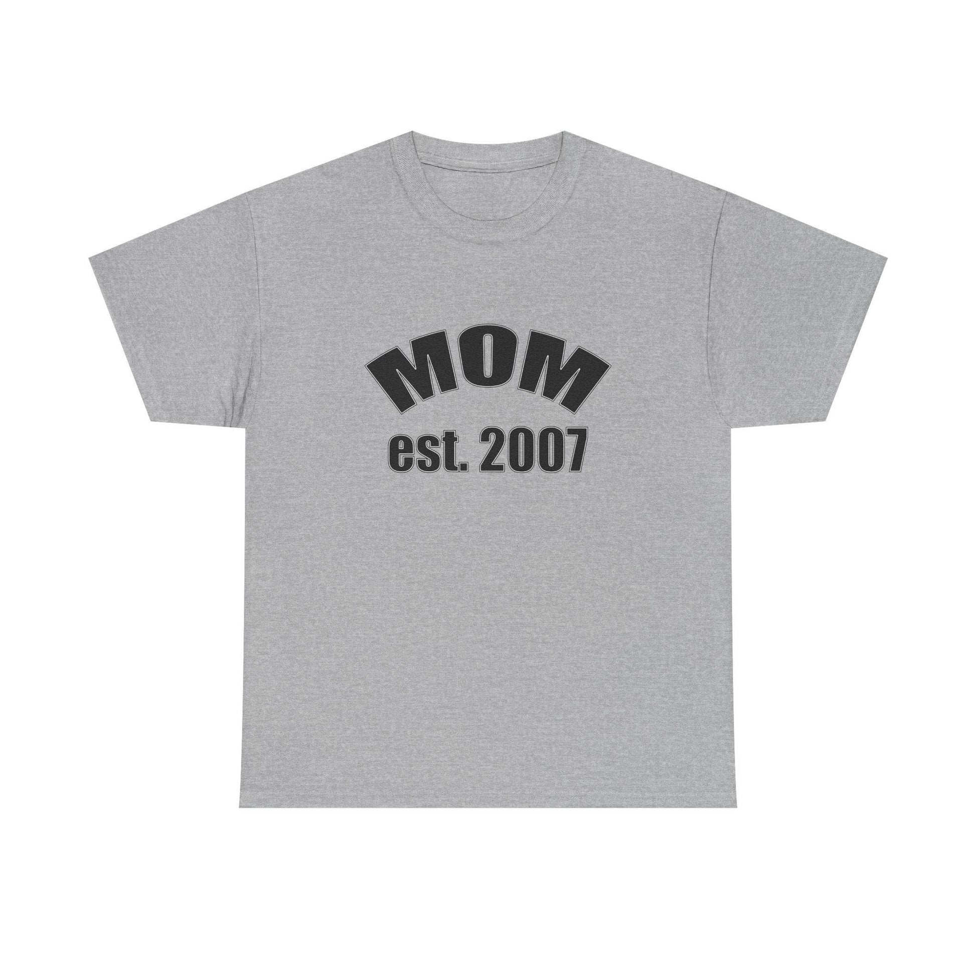 Mom Established in Shirt, Personalized Tee, Mother's Day Gift, Custom Year - Little Flower Farm