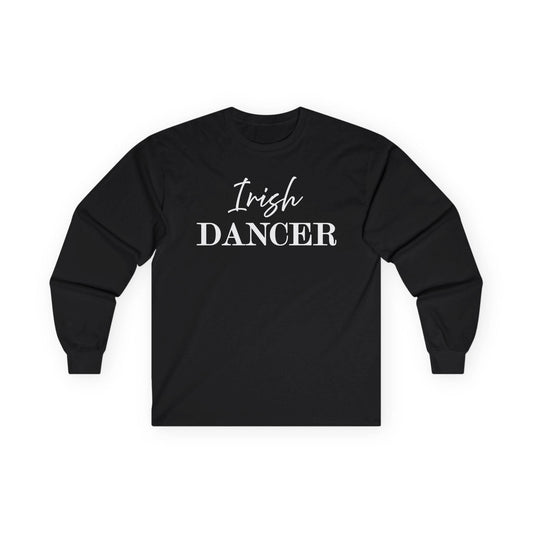 Irish Dancer Long Sleeve Tee for Feis - Unisex Cotton Shirt, Irish Dance Competition Top, Irish Pride Apparel, Celtic Dancing Tee, Gift for - Little Flower Farm