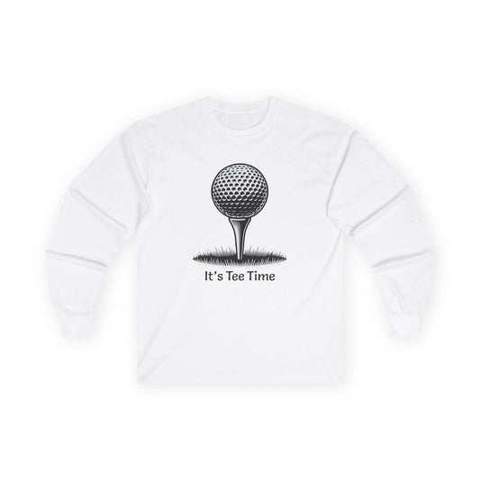 Golf Tee Time Long Sleeve Tee - Golf Lover Gift, Golfing Shirt, Golf Apparel, Unisex Tee, Golf Theme Shirt - Little Flower Farm