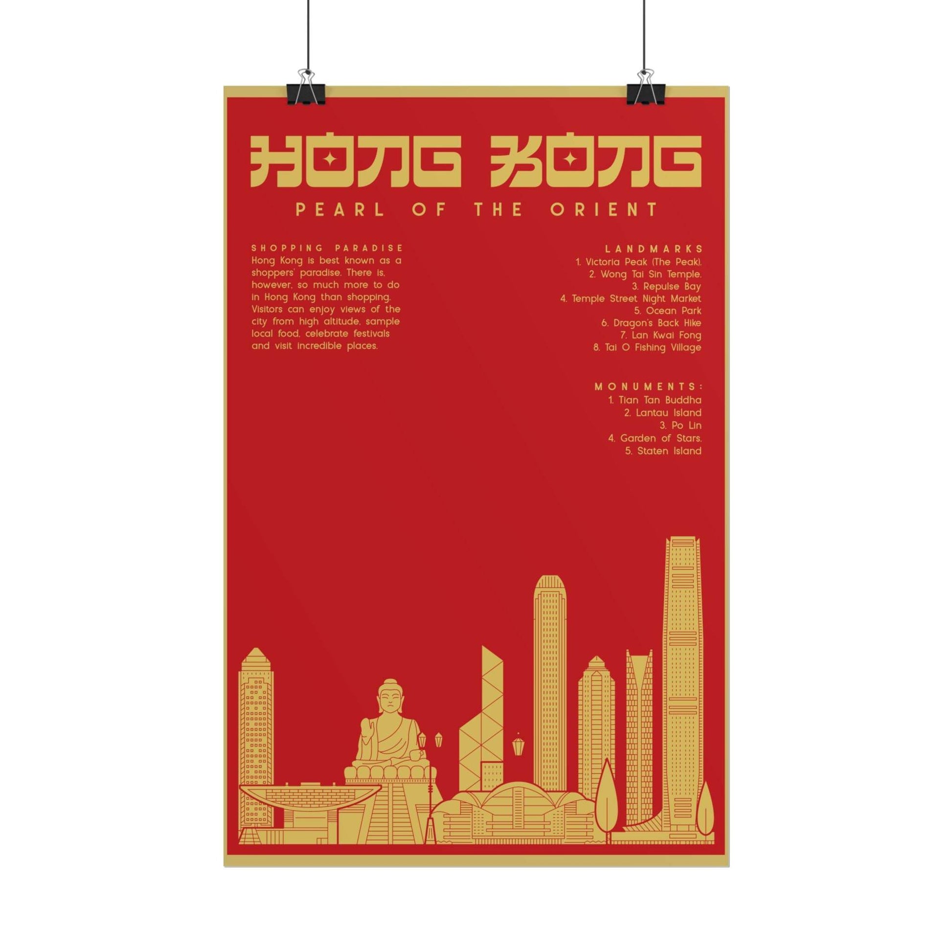 Poster Wall Art - Hong Kong Themed - Little Flower Farm