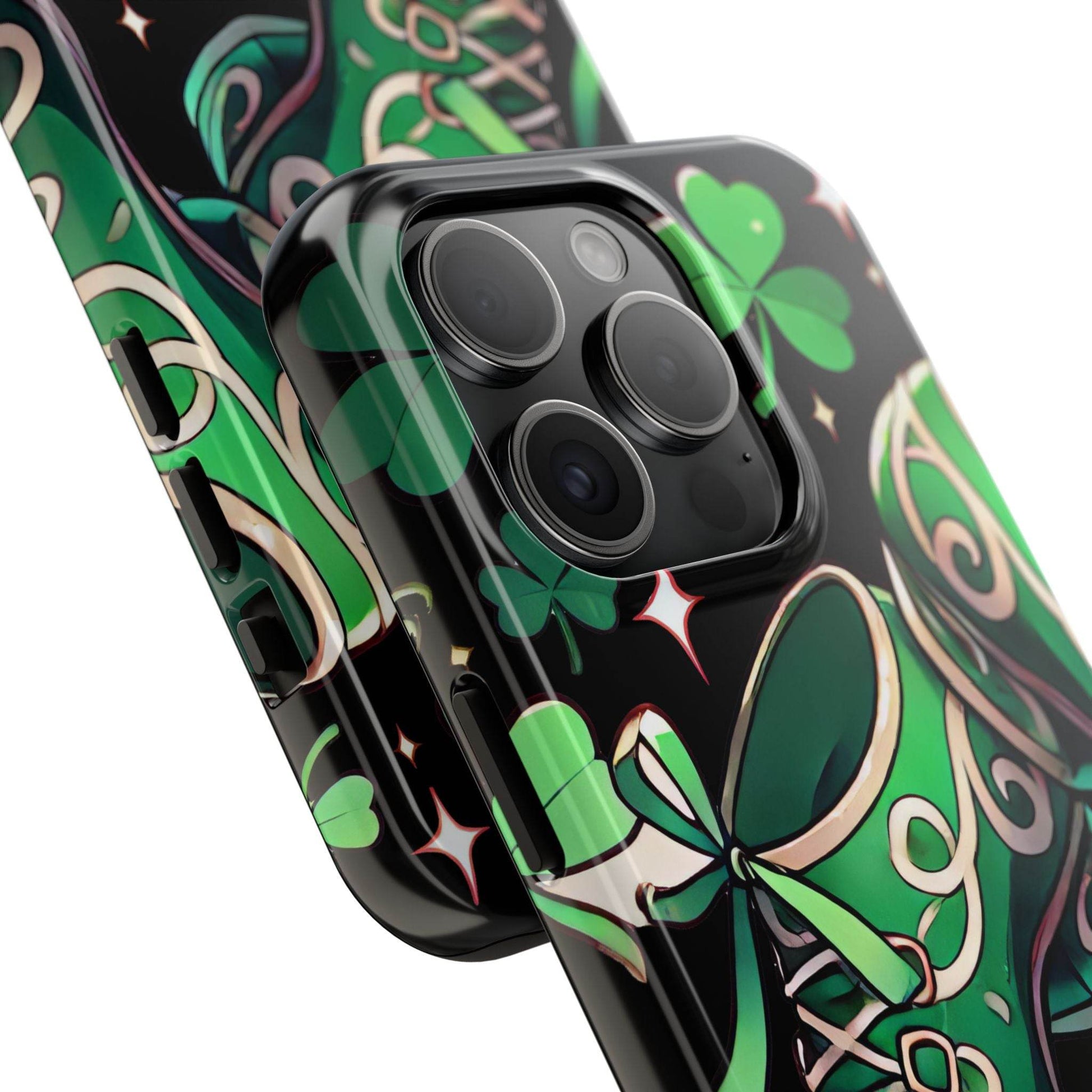 Irish Dance Shoe Tough Phone Case - St. Patrick's Day Gift, Protective Cover, Irish Dance Lover Phone Accessory, Celtic Dance Shoes Case - Little Flower Farm