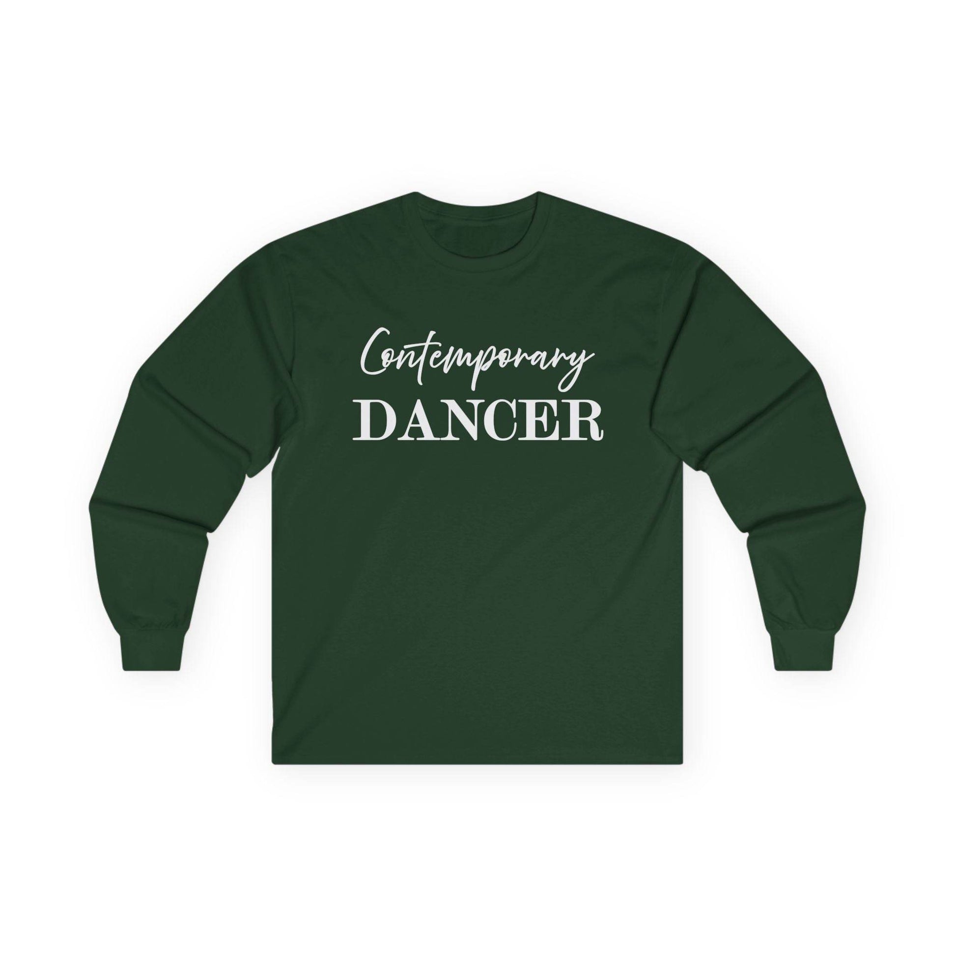 Contemporary Dancer Long Sleeve Tee, Dance Practice Shirt, Modern Dance Outfit, Unisex Cotton Top - Little Flower Farm