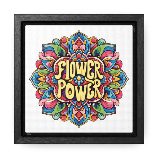 "Flower Power" Gallery Canvas Wraps, Square Frame