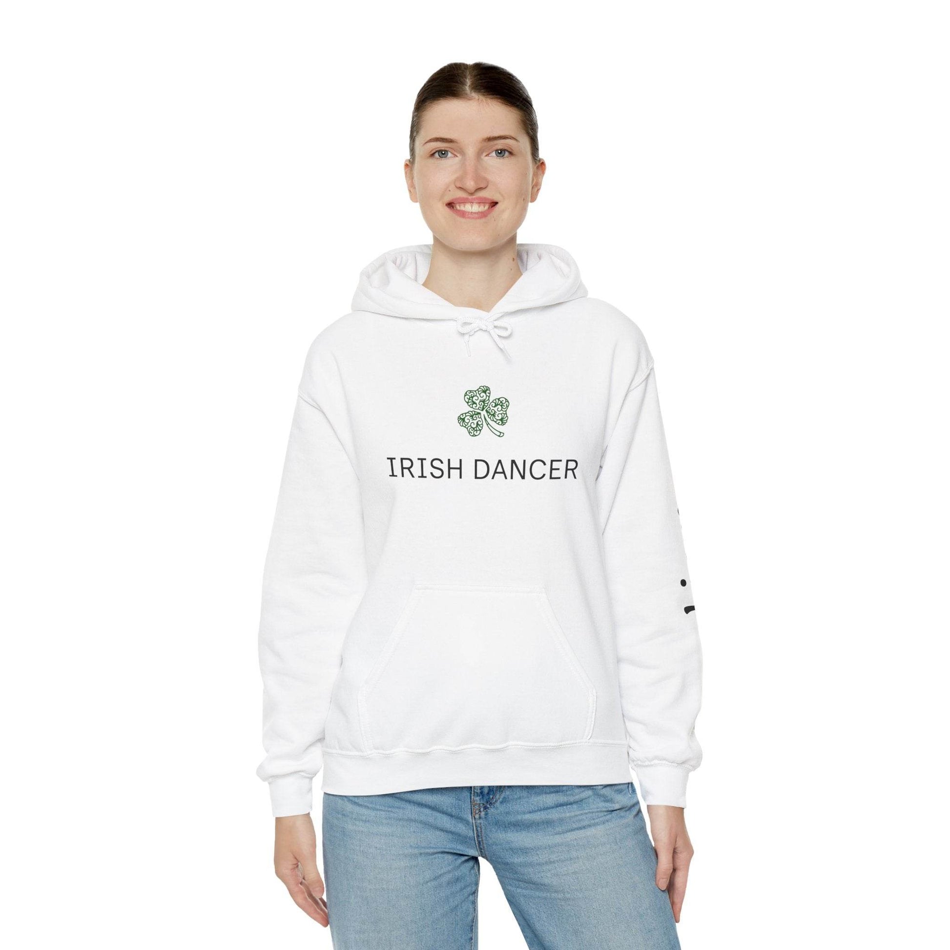 Personalized Irish Dancer Hoodie, Dance Sweatshirt, Celtic Jig Pullover, Shamrock Dance Jacket, St. Patrick's Day Top - Little Flower Farm