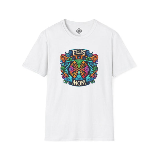 Feis Mom Irish Dance Competition Themed Unisex Softstyle T-Shirt - Lightweight Tee for Dance Moms, Irish Dance Fans, St. Patrick's Day Gift, - Little Flower Farm