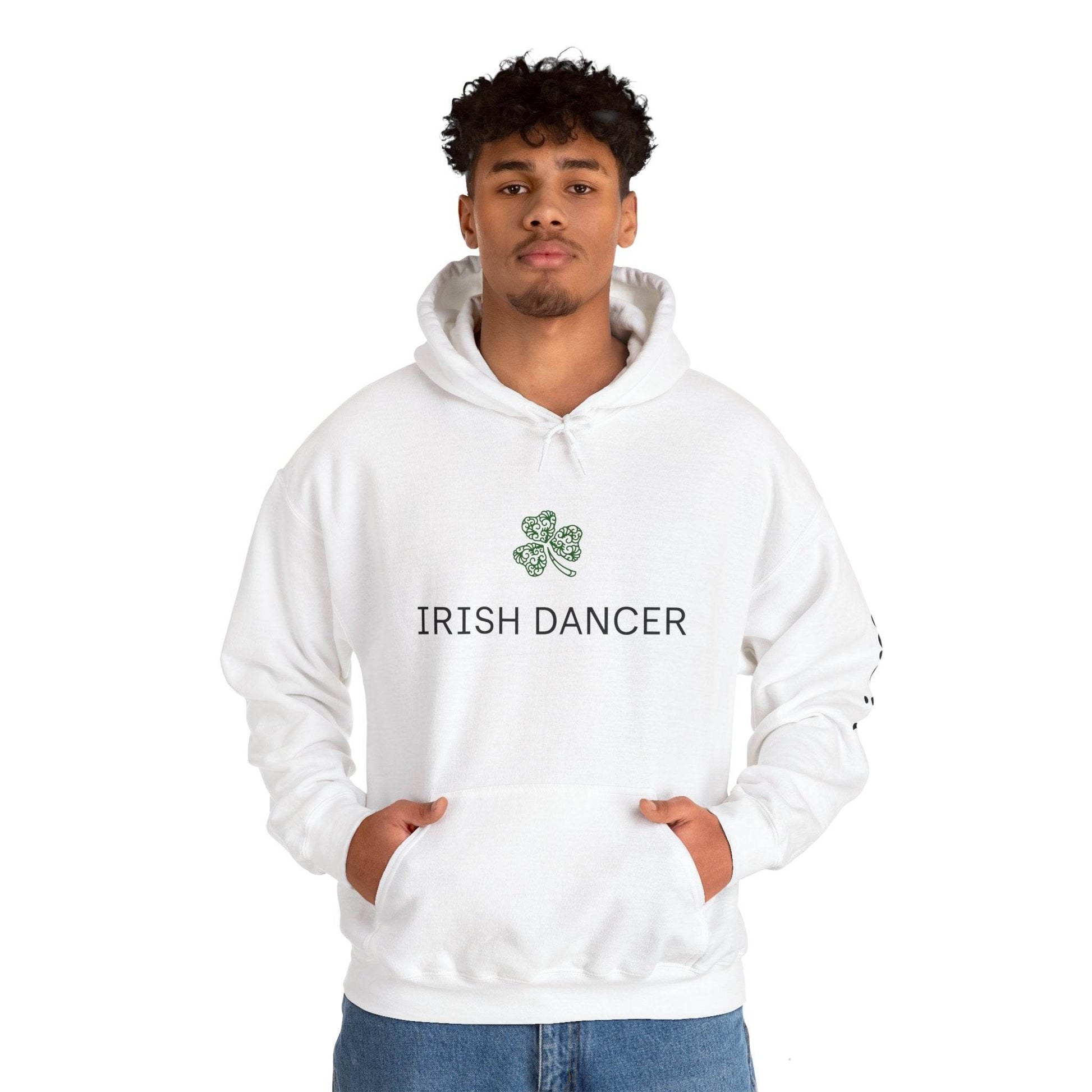 Personalized Irish Dancer Hoodie, Dance Sweatshirt, Celtic Jig Pullover, Shamrock Dance Jacket, St. Patrick's Day Top - Little Flower Farm