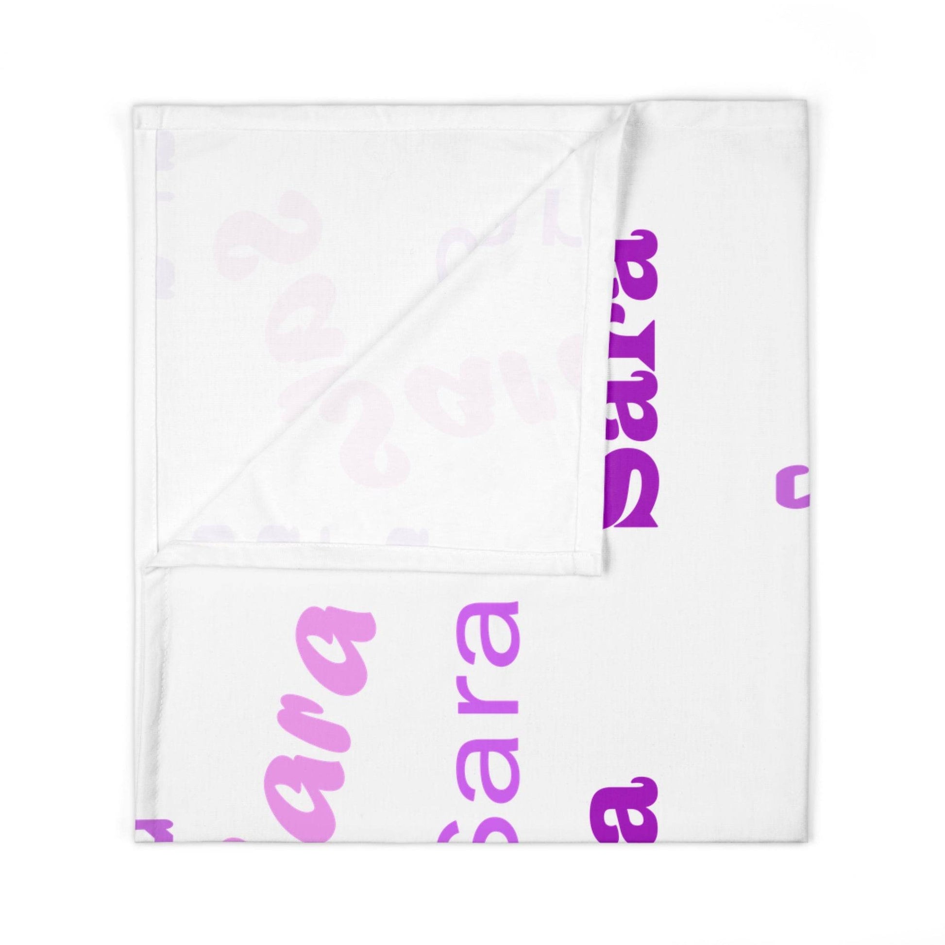 Baby Swaddle Blanket, Custom Personalized Pink Ink Name, Newborn Gift, Baby Shower, Infant Nursery Decor, Soft Blankie - Little Flower Farm
