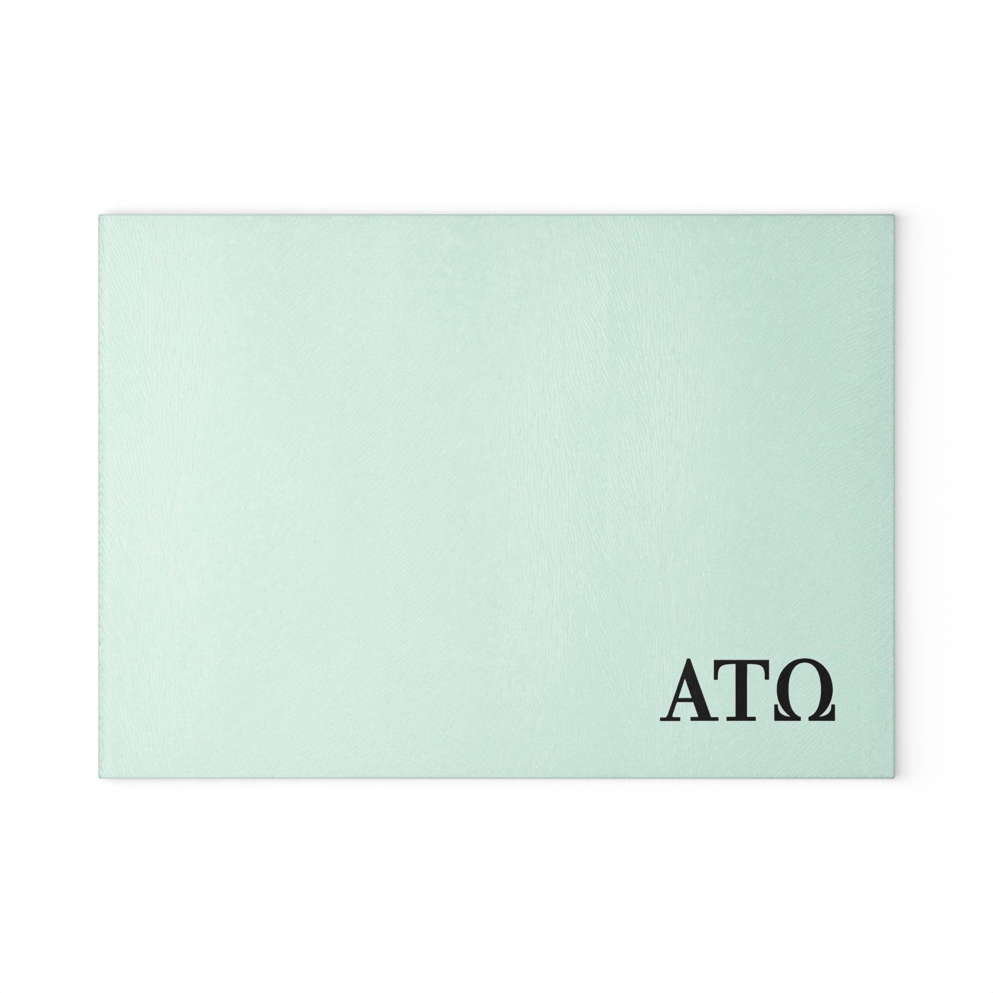 Alpha Tau Omega ATO Glass Cutting Board - Little Flower Farm
