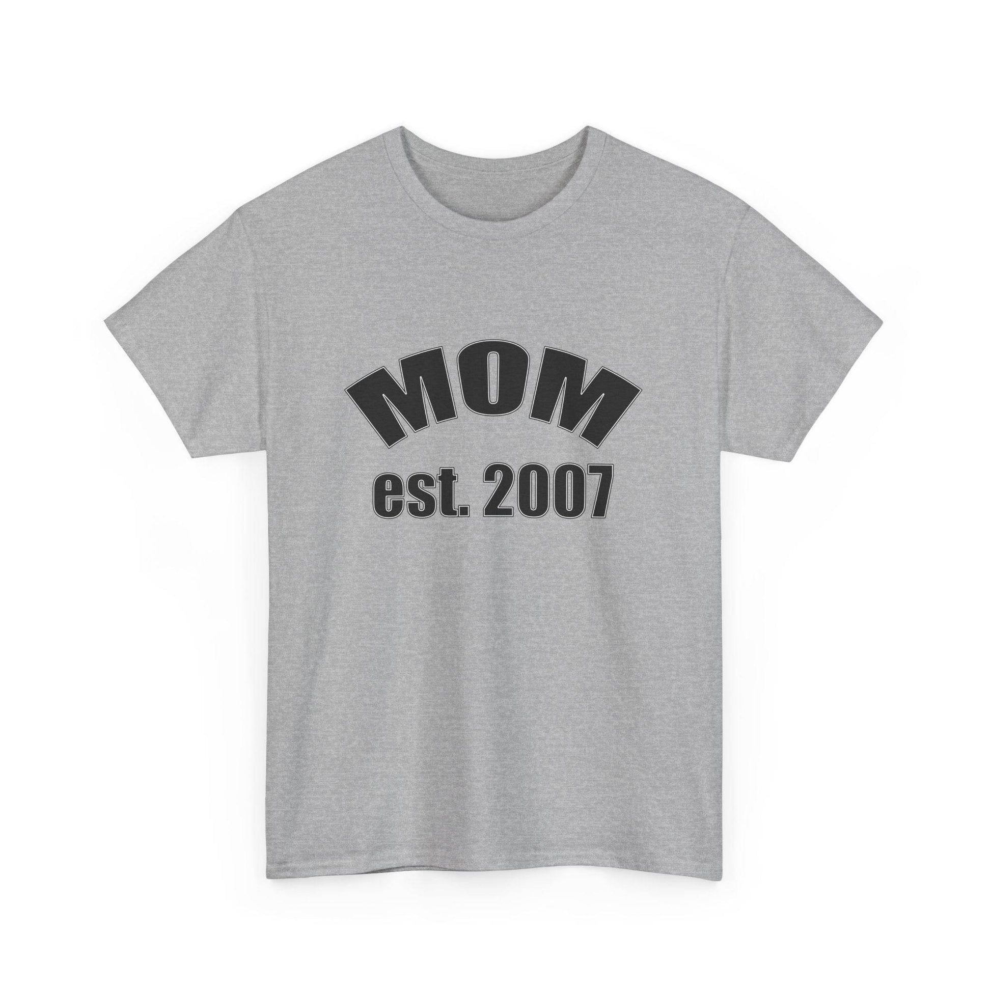 Mom Established in Shirt, Personalized Tee, Mother's Day Gift, Custom Year - Little Flower Farm