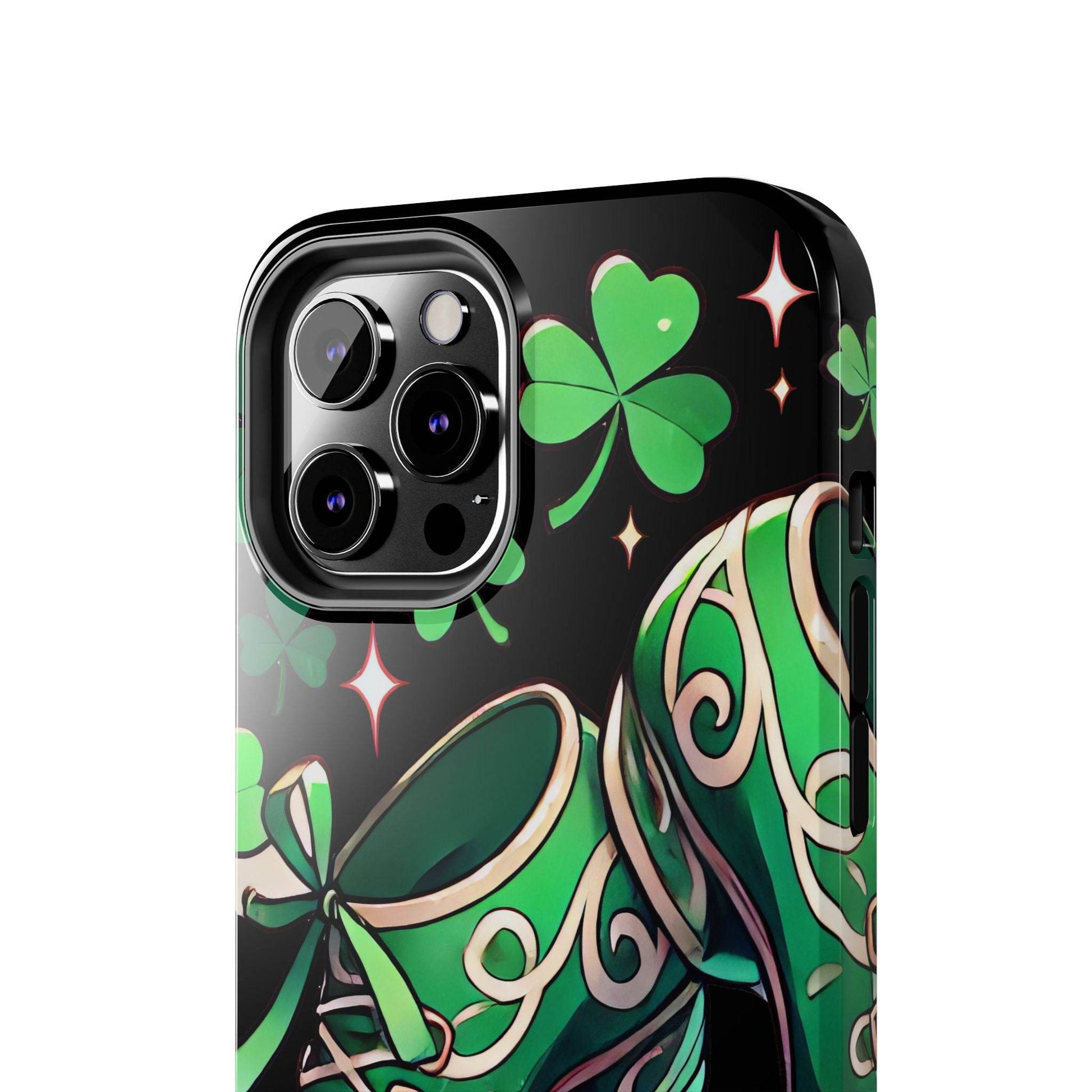 Irish Dance Shoe Tough Phone Case - St. Patrick's Day Gift, Protective Cover, Irish Dance Lover Phone Accessory, Celtic Dance Shoes Case - Little Flower Farm