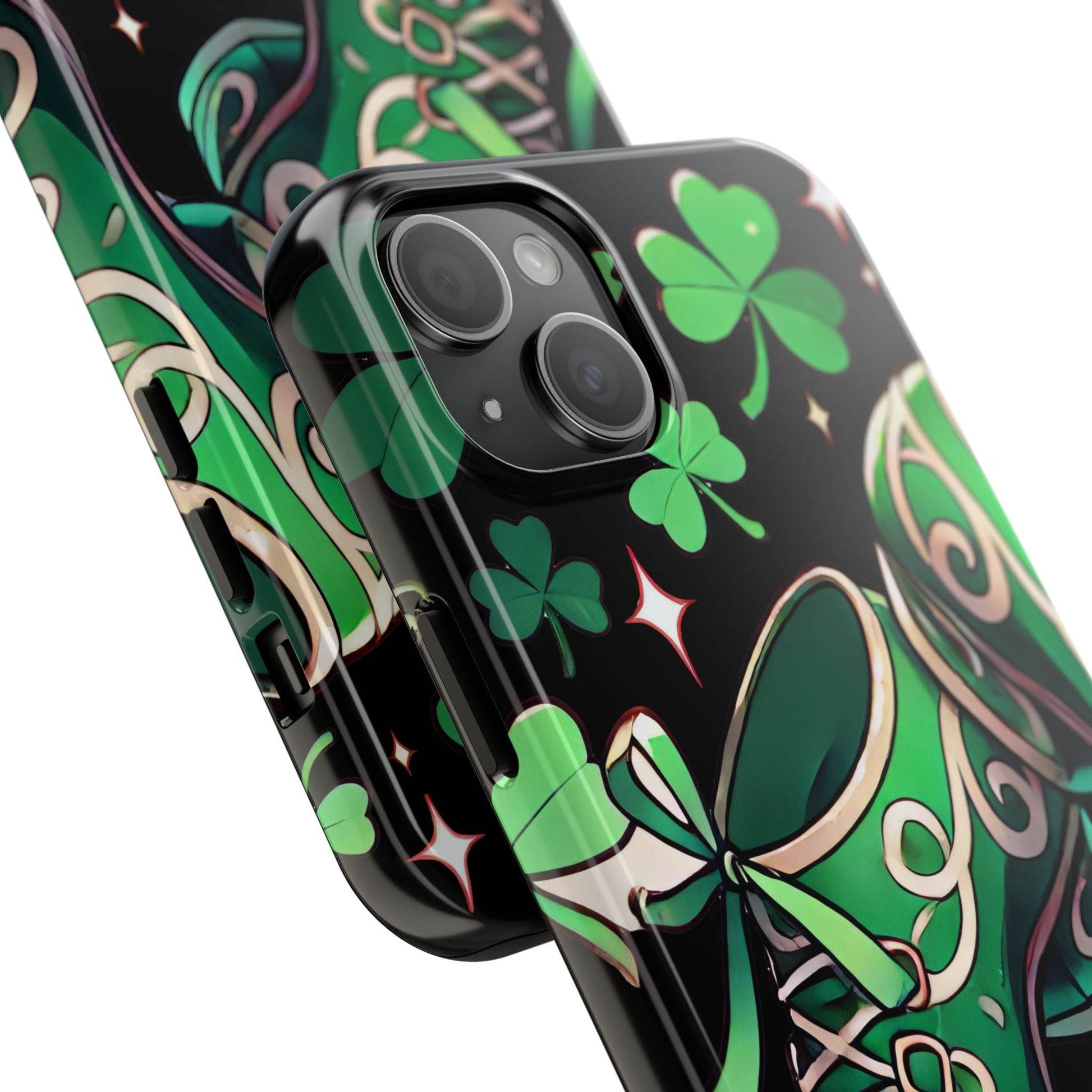 Irish Dance Shoe Tough Phone Case - St. Patrick's Day Gift, Protective Cover, Irish Dance Lover Phone Accessory, Celtic Dance Shoes Case - Little Flower Farm