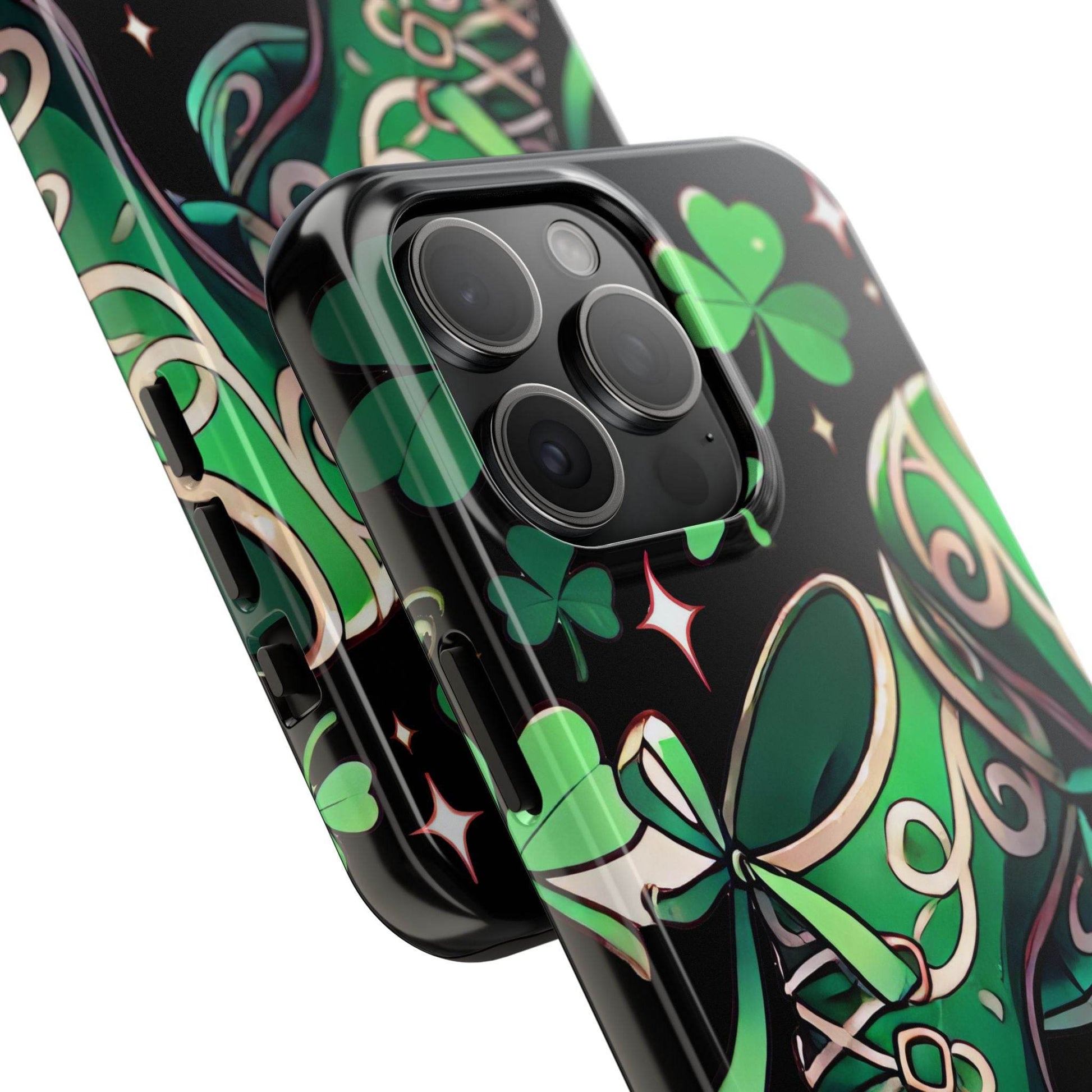 Irish Dance Shoe Tough Phone Case - St. Patrick's Day Gift, Protective Cover, Irish Dance Lover Phone Accessory, Celtic Dance Shoes Case - Little Flower Farm