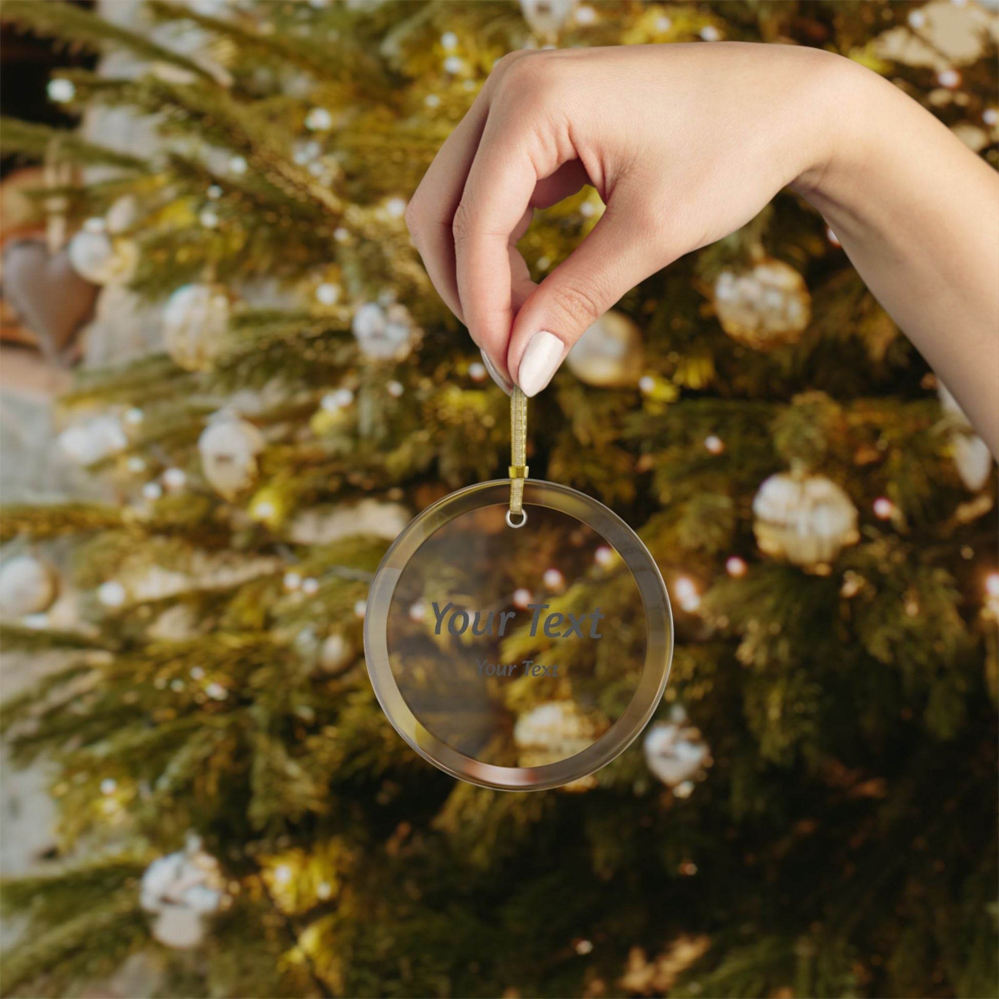 Glass Ornaments, Custom Personalized Holiday Wedding Birthday Gifts for Home, Christmas Decoration, Festive Home Decor, Personalized - Little Flower Farm