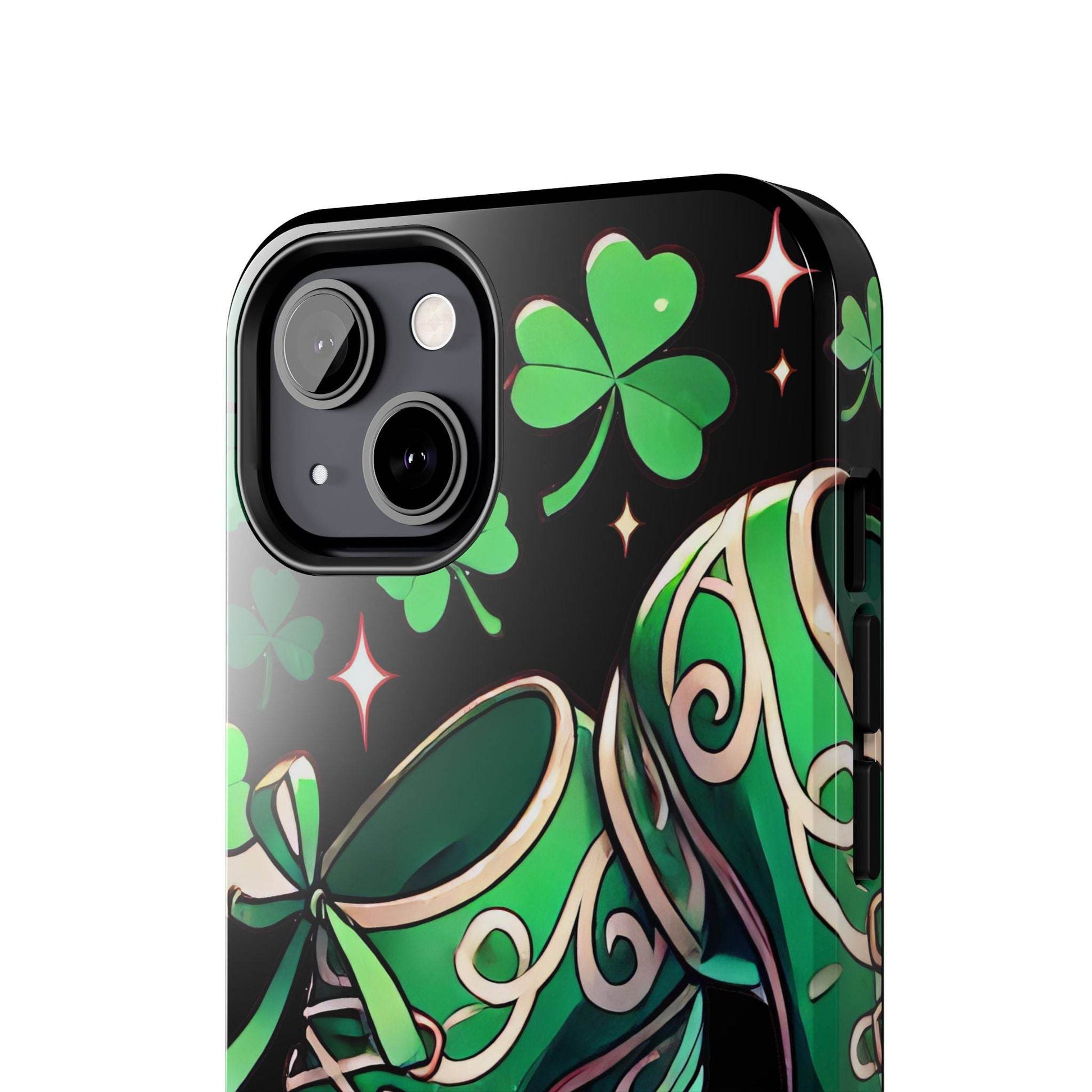 Irish Dance Shoe Tough Phone Case - St. Patrick's Day Gift, Protective Cover, Irish Dance Lover Phone Accessory, Celtic Dance Shoes Case - Little Flower Farm