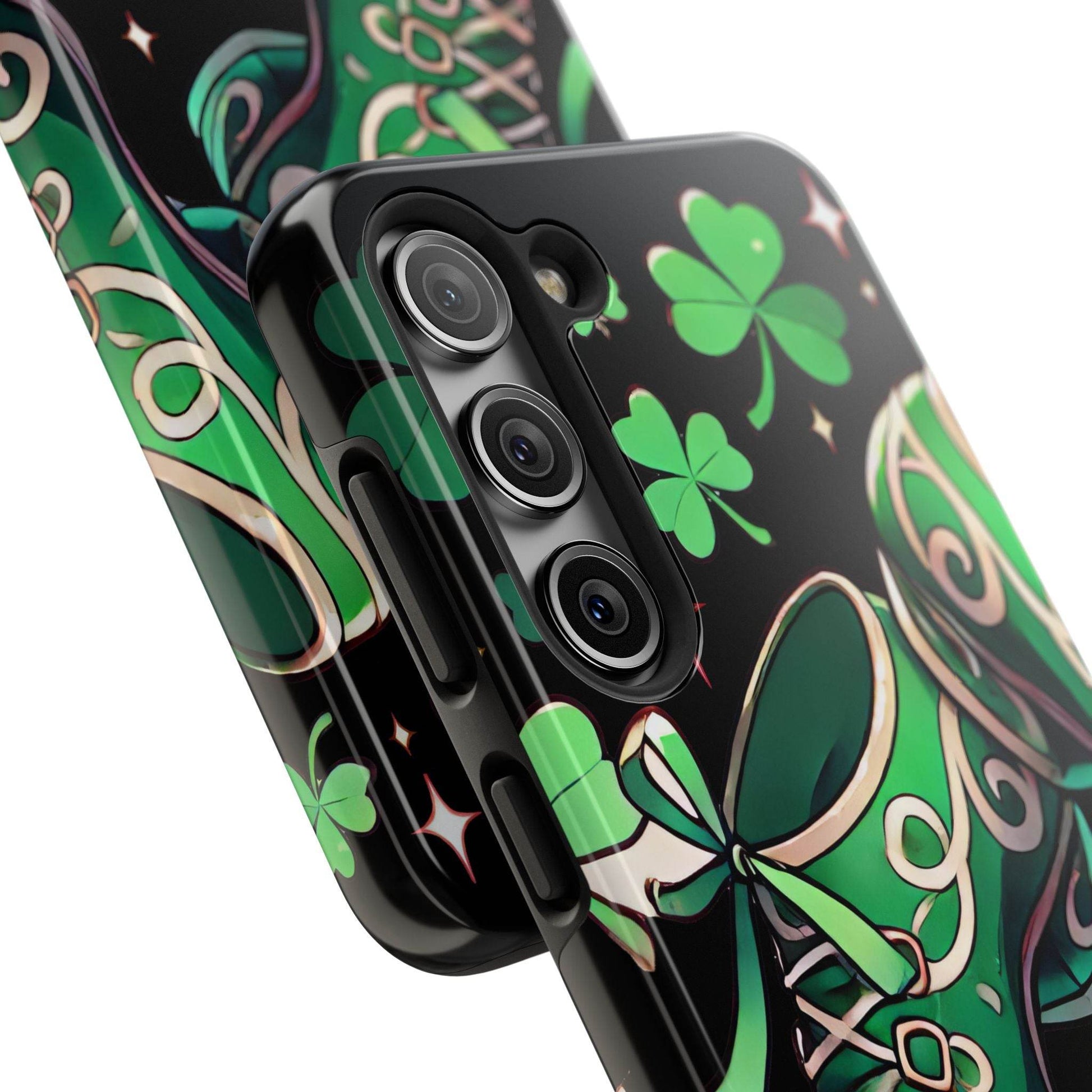 Irish Dance Shoe Tough Phone Case - St. Patrick's Day Gift, Protective Cover, Irish Dance Lover Phone Accessory, Celtic Dance Shoes Case - Little Flower Farm
