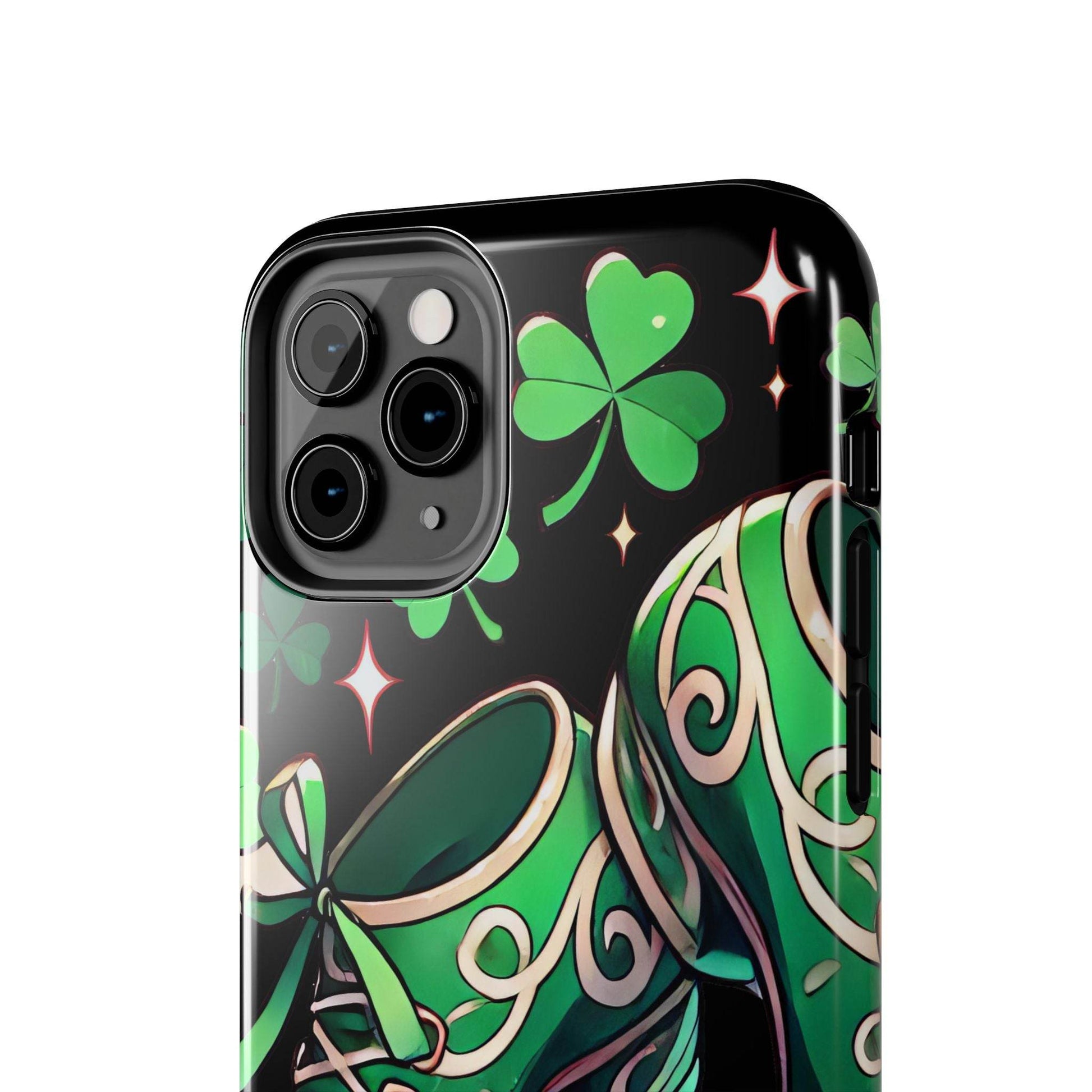 Irish Dance Shoe Tough Phone Case - St. Patrick's Day Gift, Protective Cover, Irish Dance Lover Phone Accessory, Celtic Dance Shoes Case - Little Flower Farm