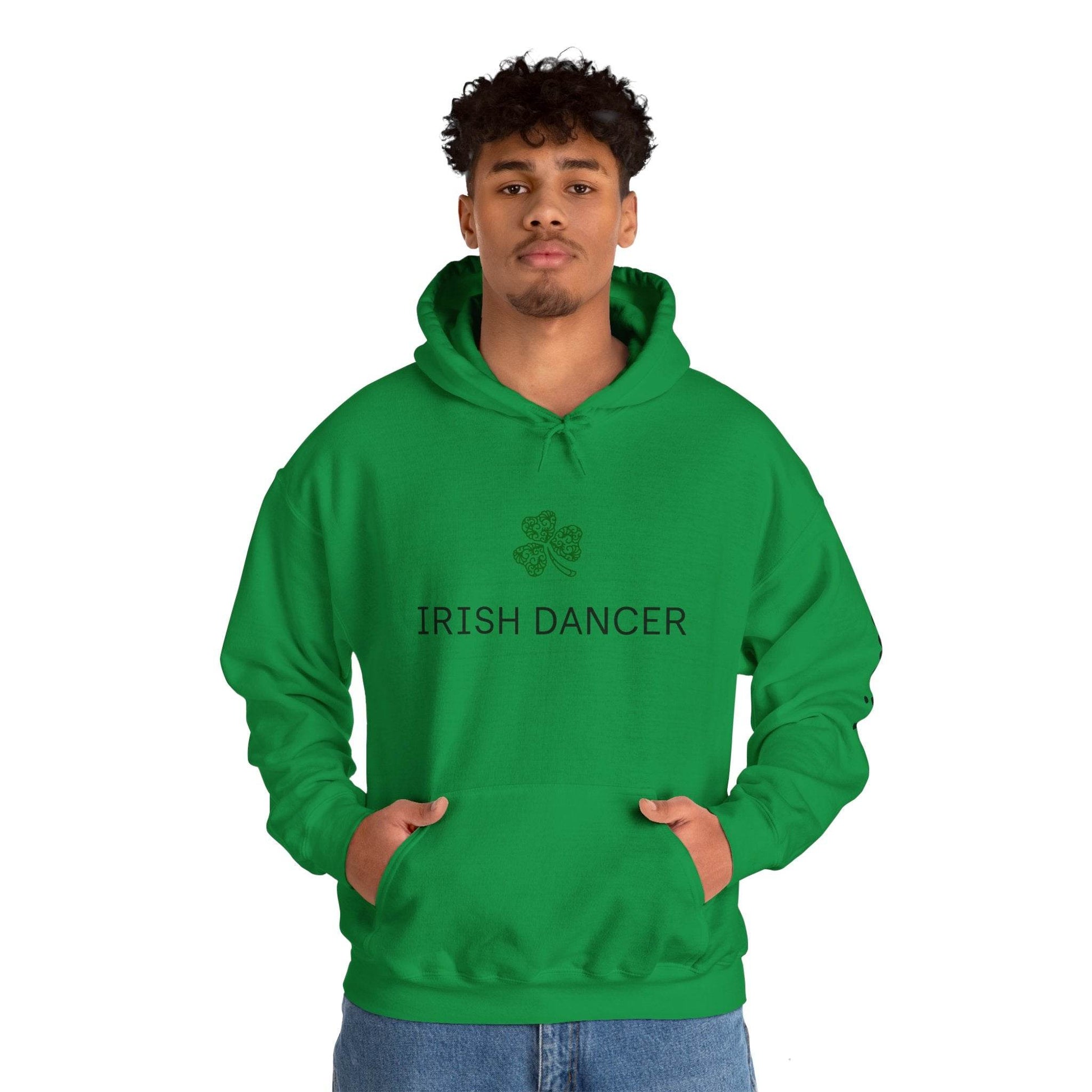 Personalized Irish Dancer Hoodie, Dance Sweatshirt, Celtic Jig Pullover, Shamrock Dance Jacket, St. Patrick's Day Top - Little Flower Farm