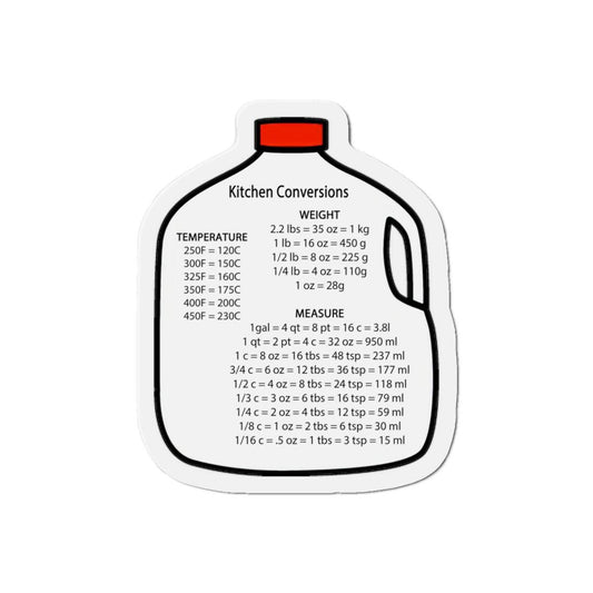 Kitchen Conversions Milk Jug Shaped Die-Cut Magnet - Little Flower Farm