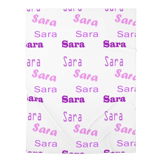 Baby Swaddle Blanket, Custom Personalized Pink Ink Name, Newborn Gift, Baby Shower, Infant Nursery Decor, Soft Blankie - Little Flower Farm
