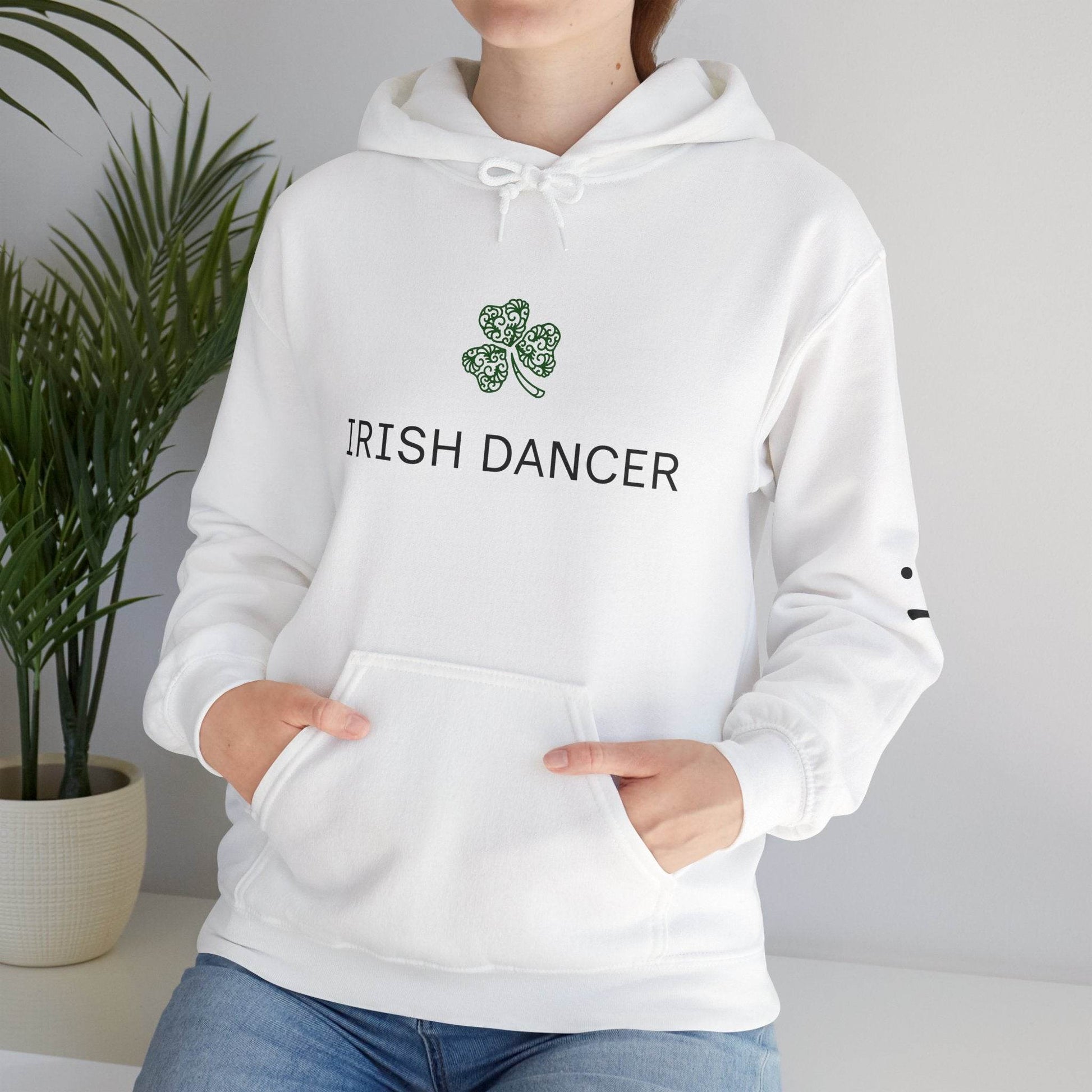 Personalized Irish Dancer Hoodie, Dance Sweatshirt, Celtic Jig Pullover, Shamrock Dance Jacket, St. Patrick's Day Top - Little Flower Farm