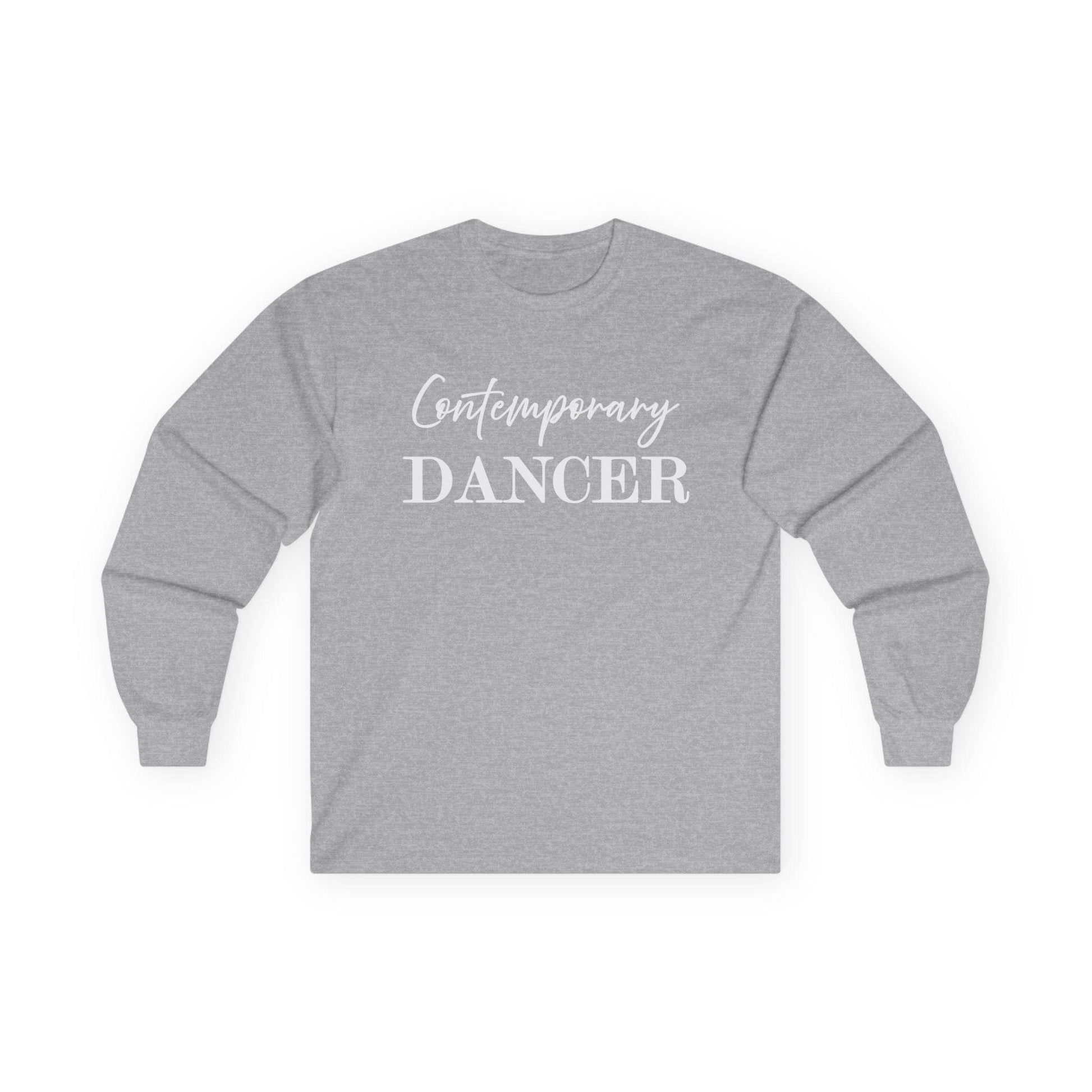 Contemporary Dancer Long Sleeve Tee, Dance Practice Shirt, Modern Dance Outfit, Unisex Cotton Top - Little Flower Farm