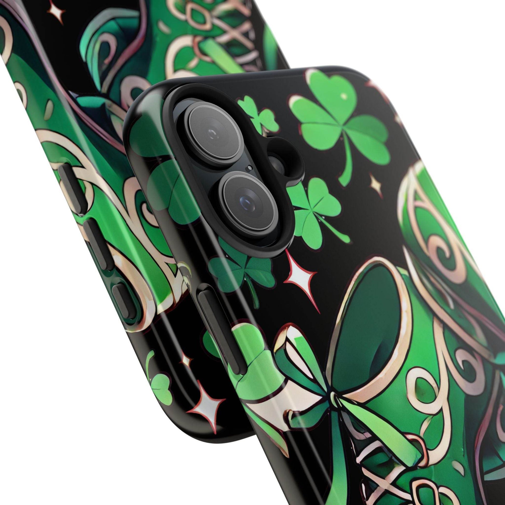 Irish Dance Shoe Tough Phone Case - St. Patrick's Day Gift, Protective Cover, Irish Dance Lover Phone Accessory, Celtic Dance Shoes Case - Little Flower Farm