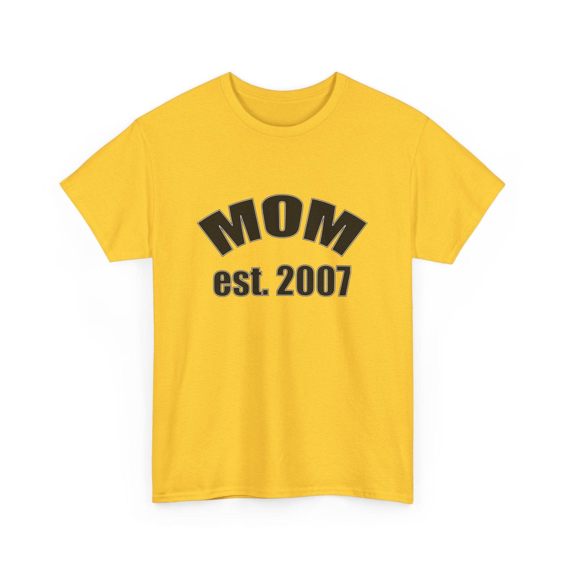 Mom Established in Shirt, Personalized Tee, Mother's Day Gift, Custom Year - Little Flower Farm