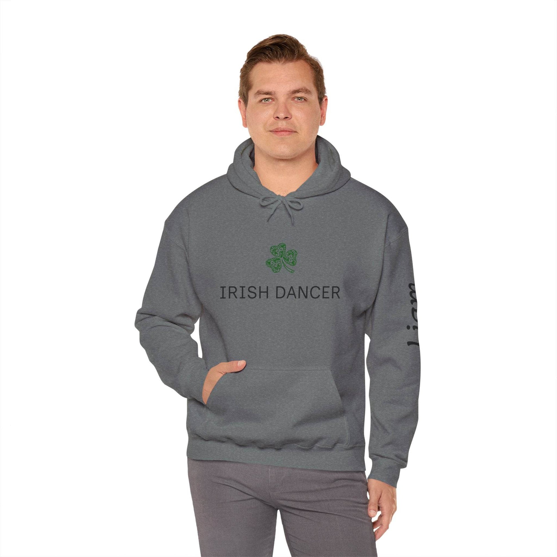 Personalized Irish Dancer Hoodie, Dance Sweatshirt, Celtic Jig Pullover, Shamrock Dance Jacket, St. Patrick's Day Top - Little Flower Farm