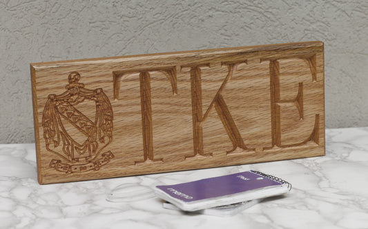 Tau Kappa Epsilon (TKE) Coat of Arms and Letters Plaque